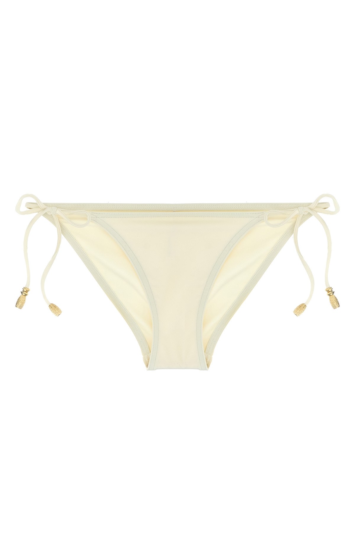 Eres Luxe Low-rise Bikini Bottoms With Gold Accents In Neutral