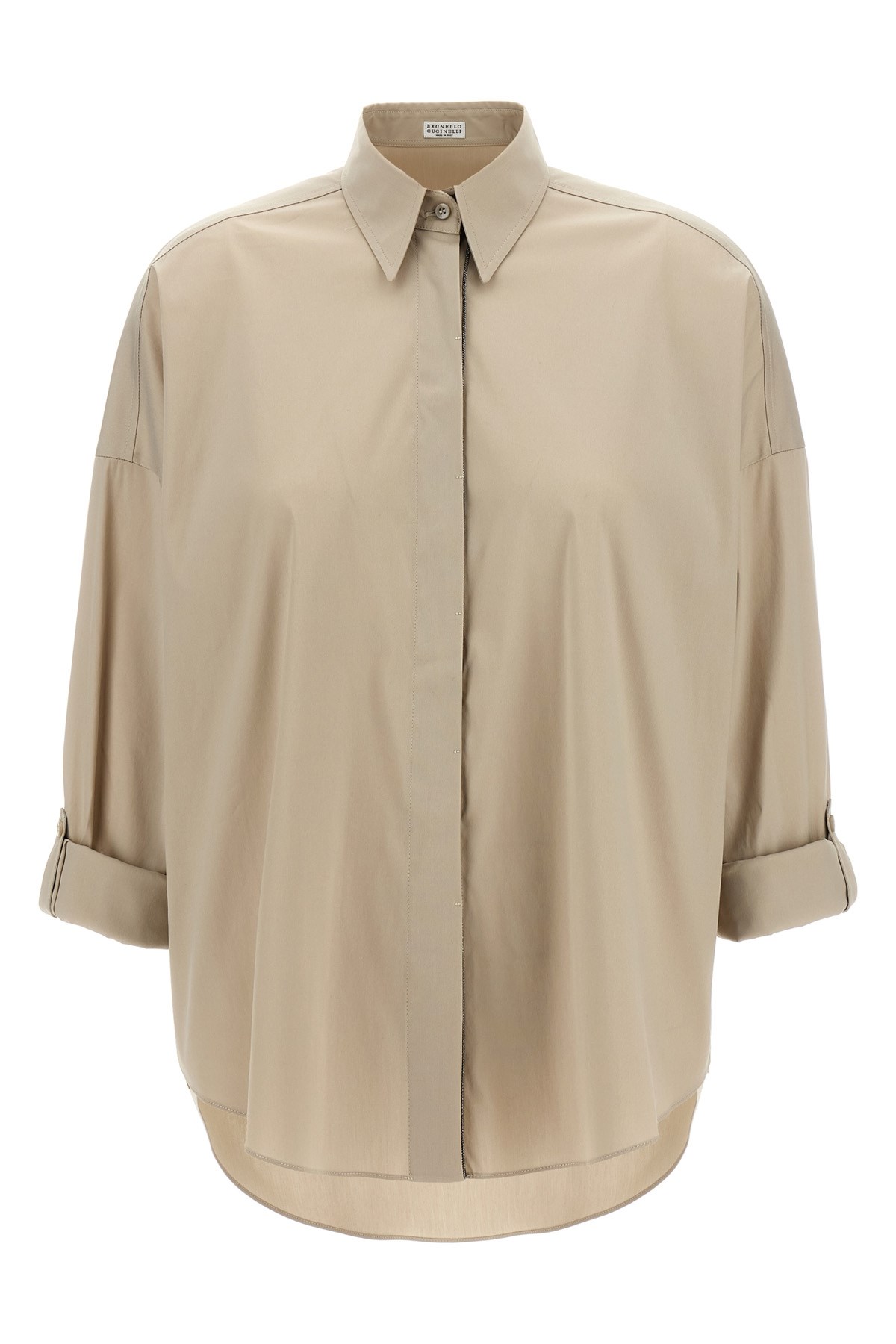 Shop Brunello Cucinelli Monile Poplin Shirt