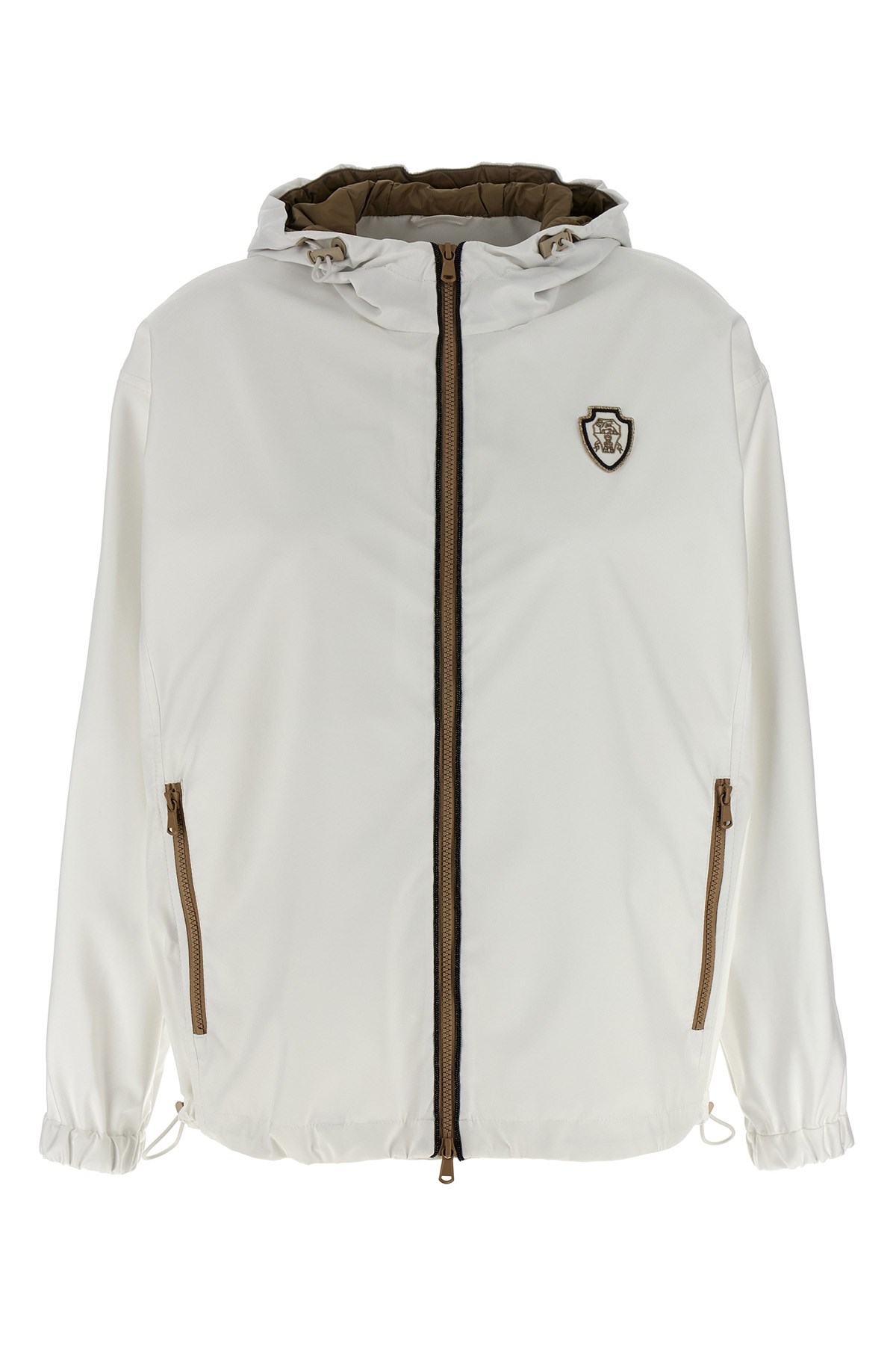 Brunello Cucinelli Precious Trims Casual Jackets And Parka White