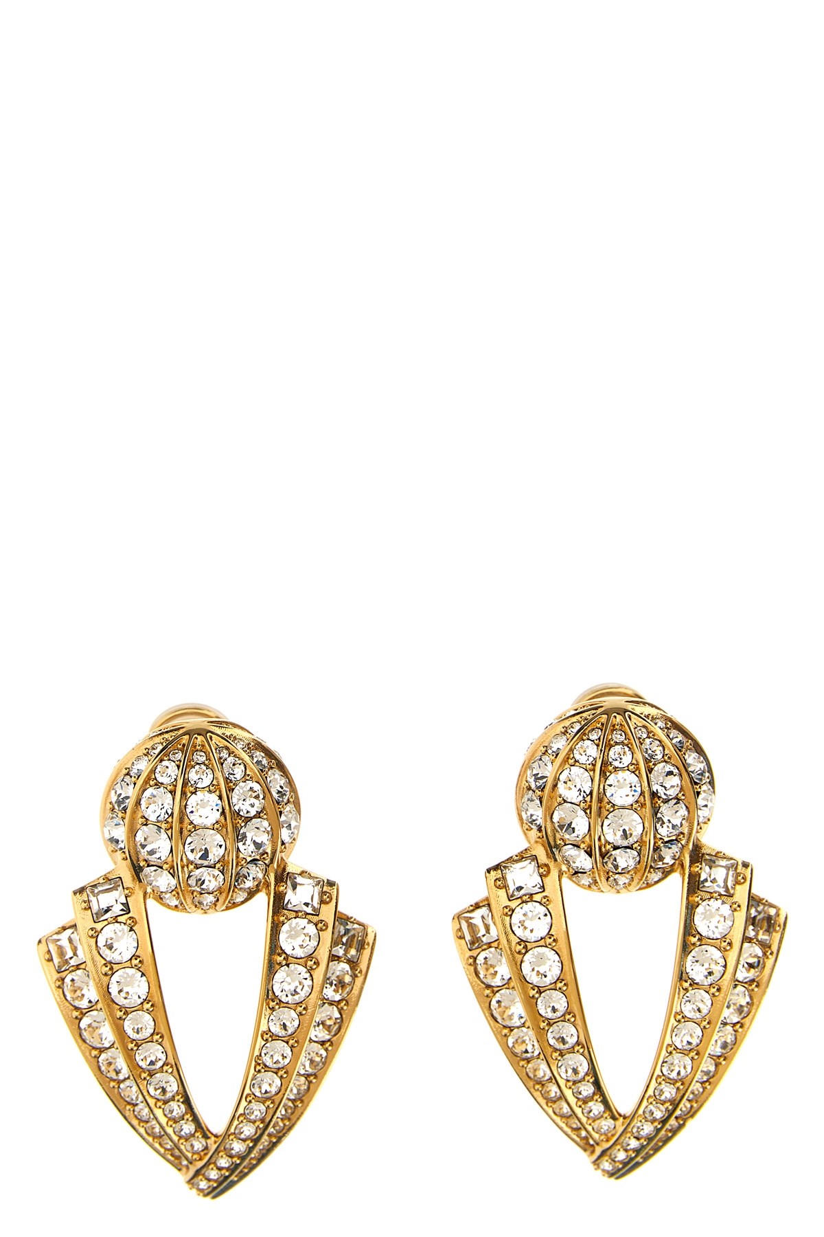 Dsquared2 Bow crystal long earrings available on julian