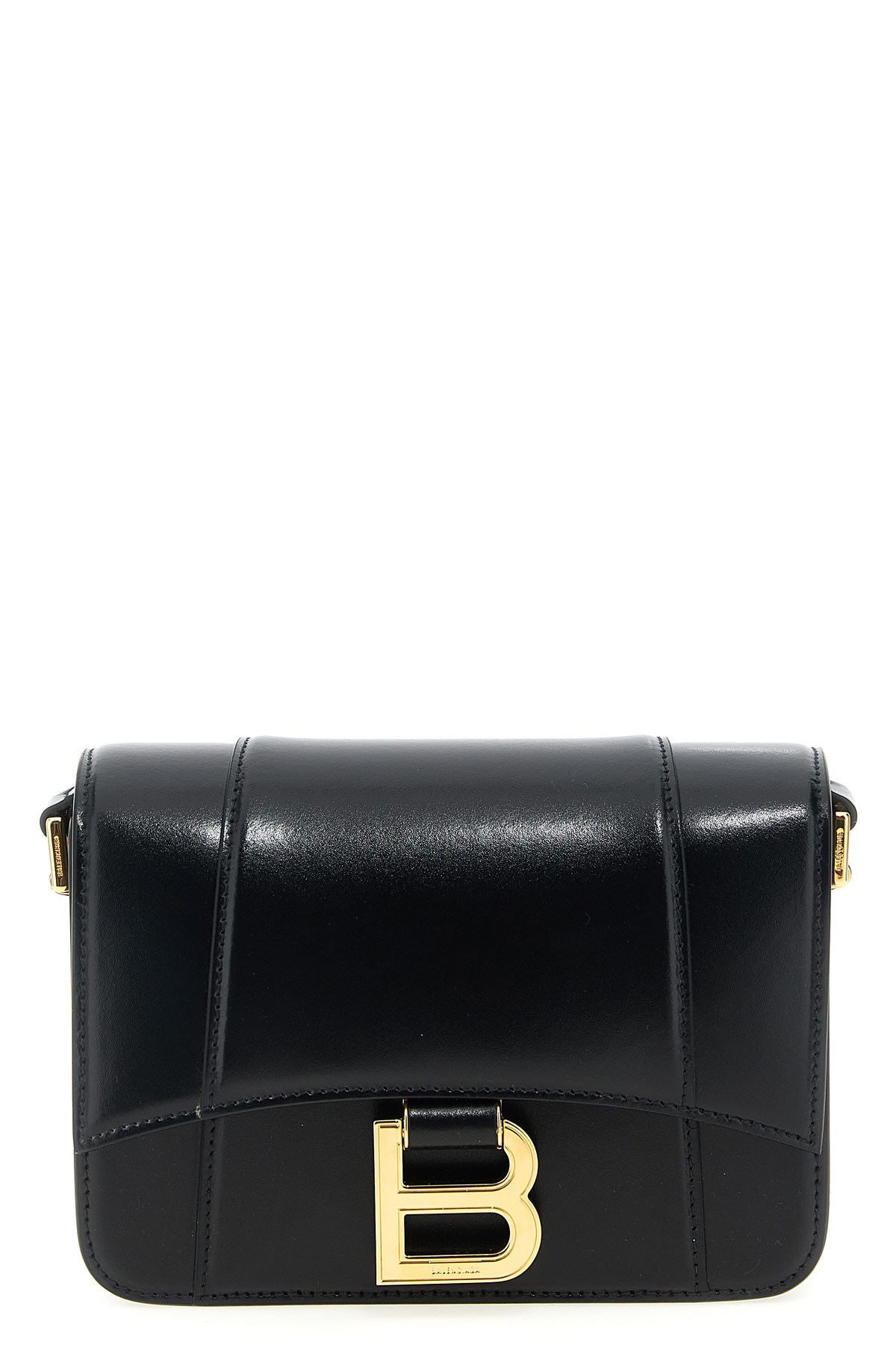Balenciaga Black Leather Small Hourglass Crossbody Bag