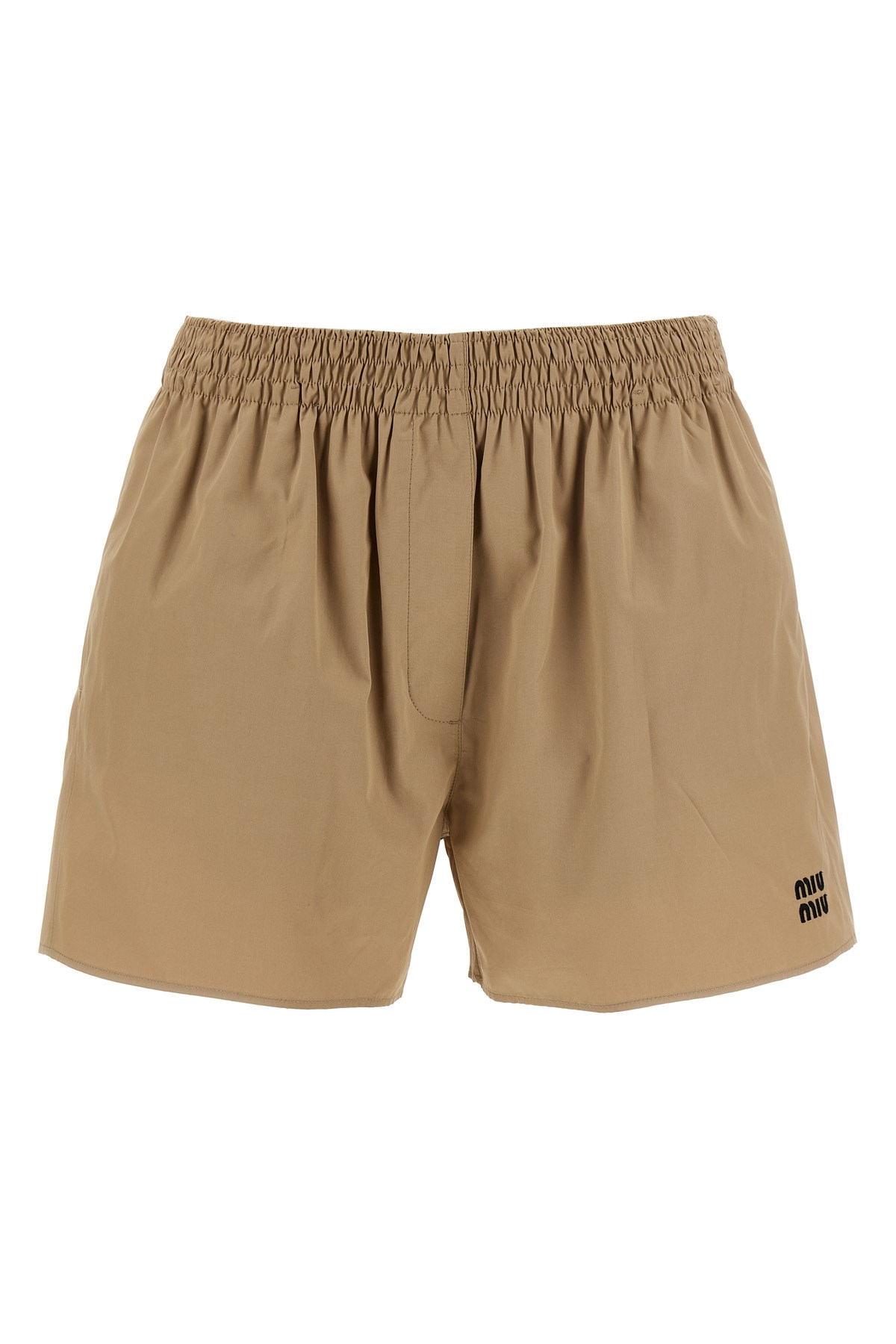 MIU MIU Logo Embroidery Shorts