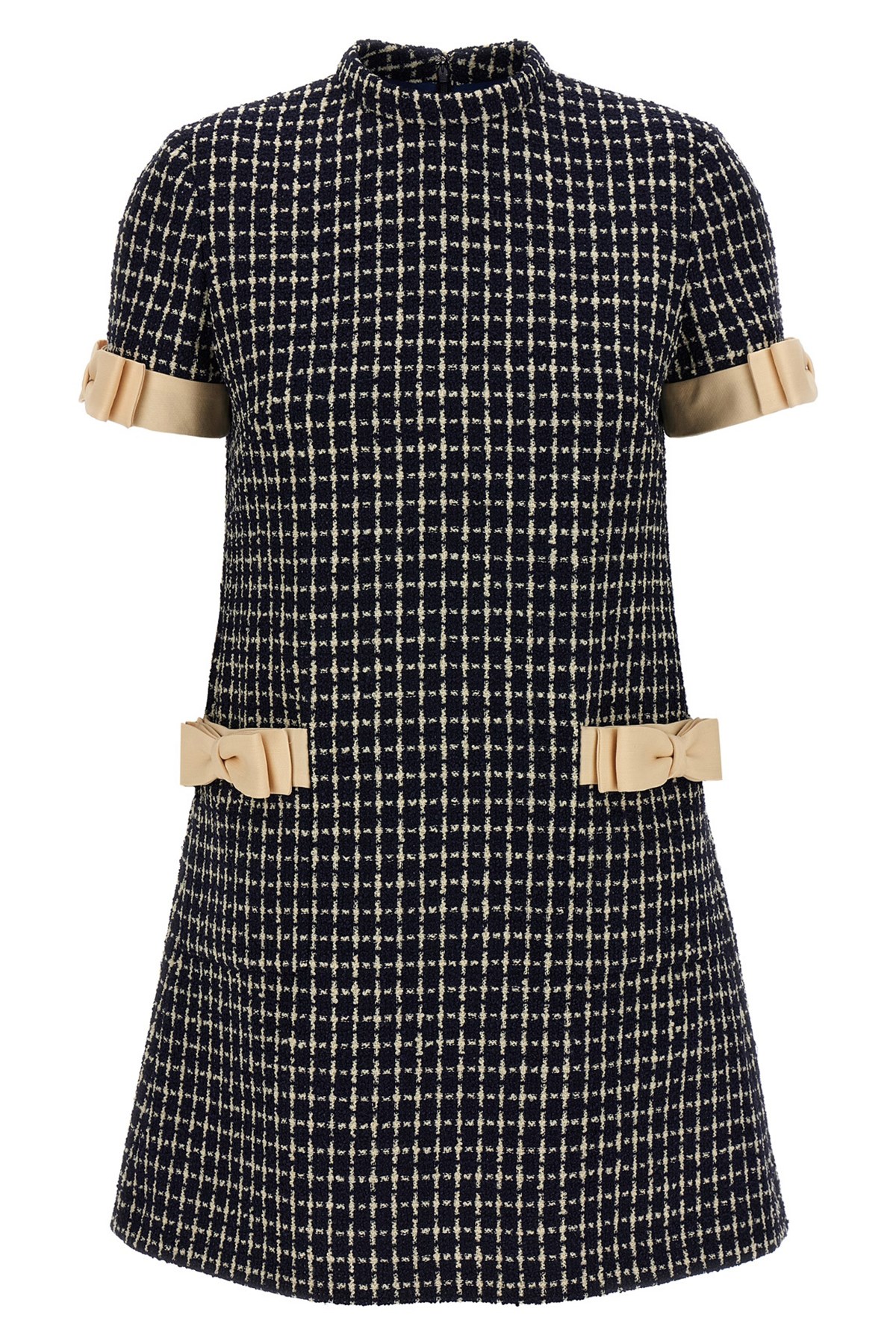 Valentino Bow-embellished Boucle Mini Dress