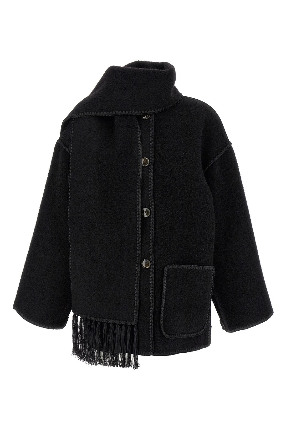 'Embroidered Scarf Jacket Harvest' Coat - Size 34 FR