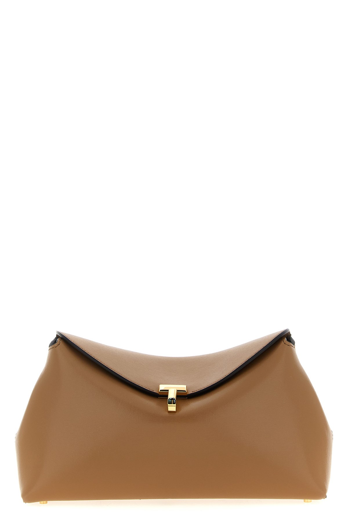 'T-Lock Leather' Clutch