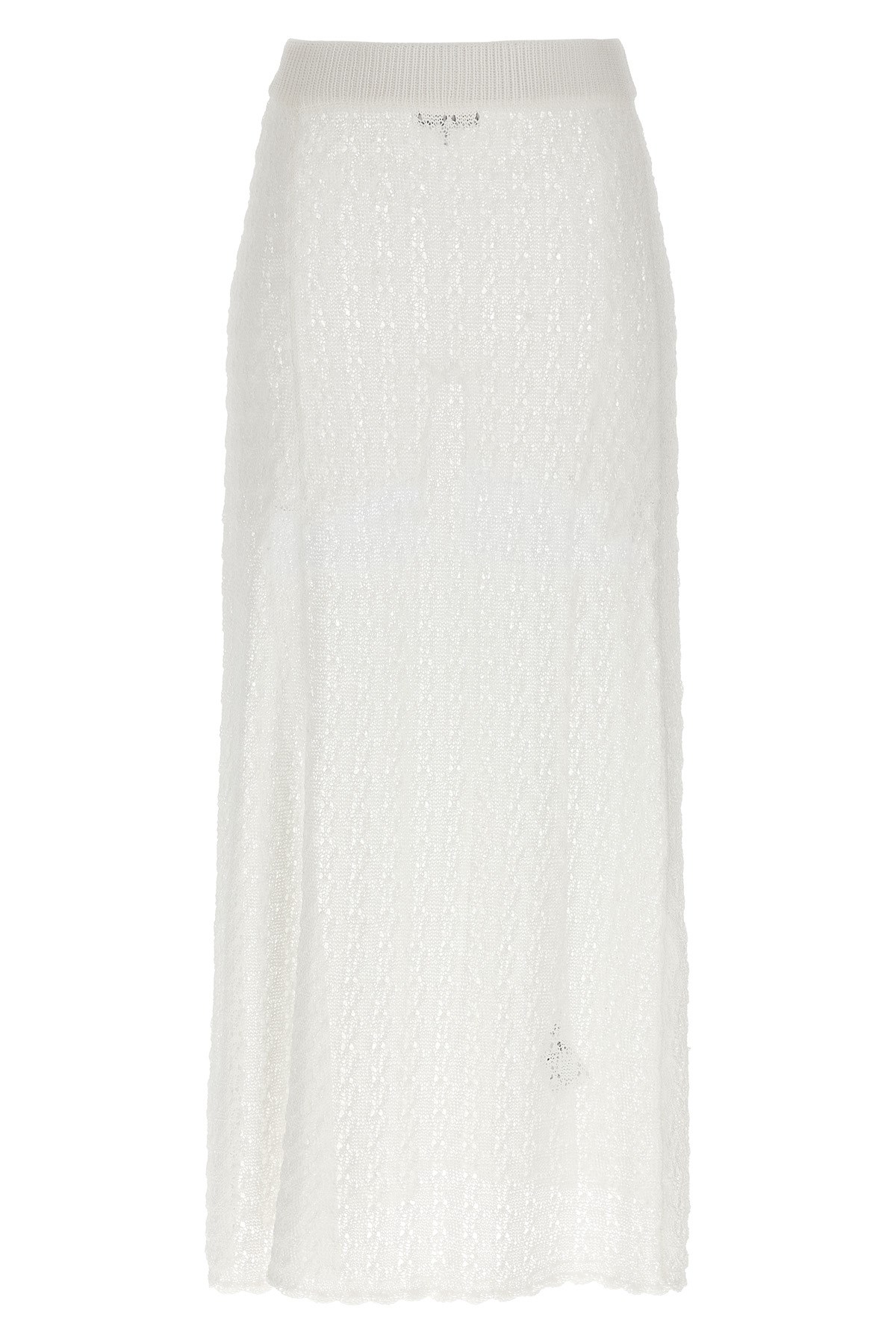 Ganni Shiny Pointelle Knit Skirt