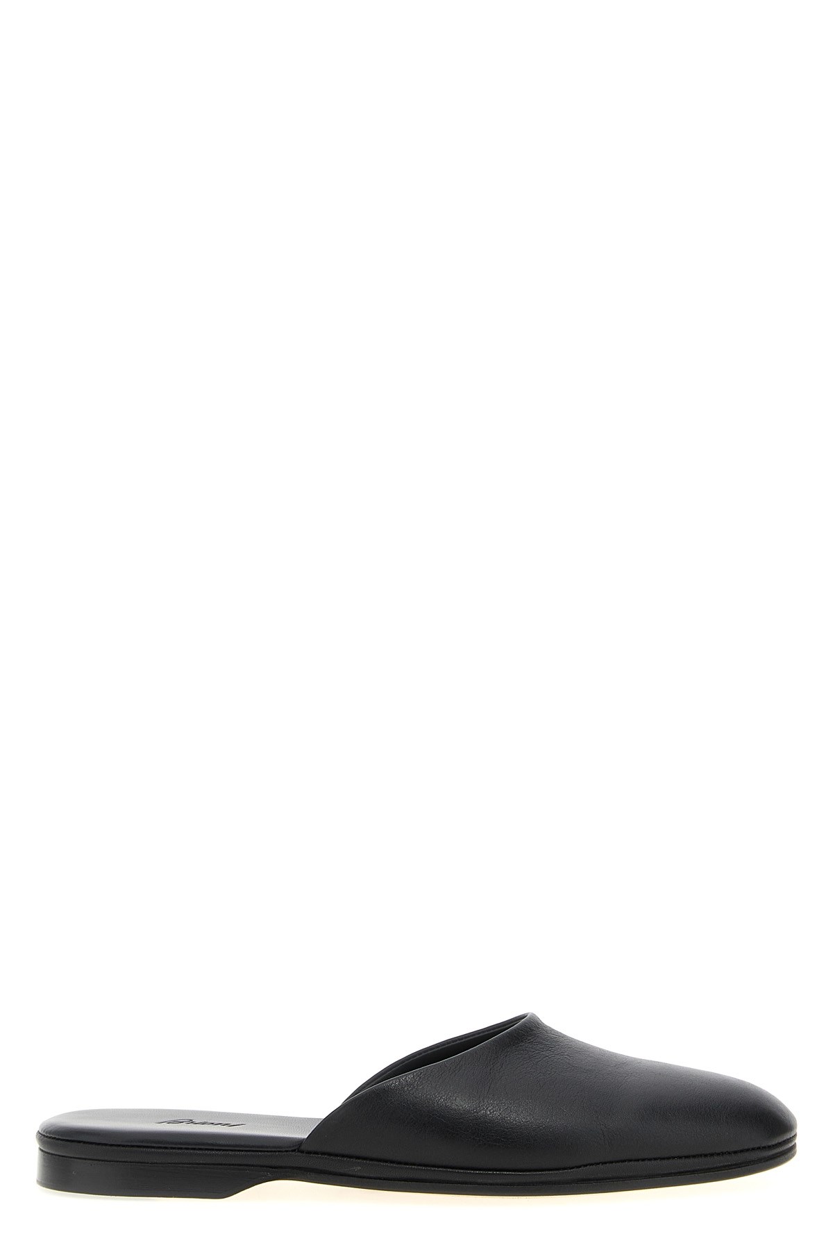 Brioni Leather Almond-toe Mules