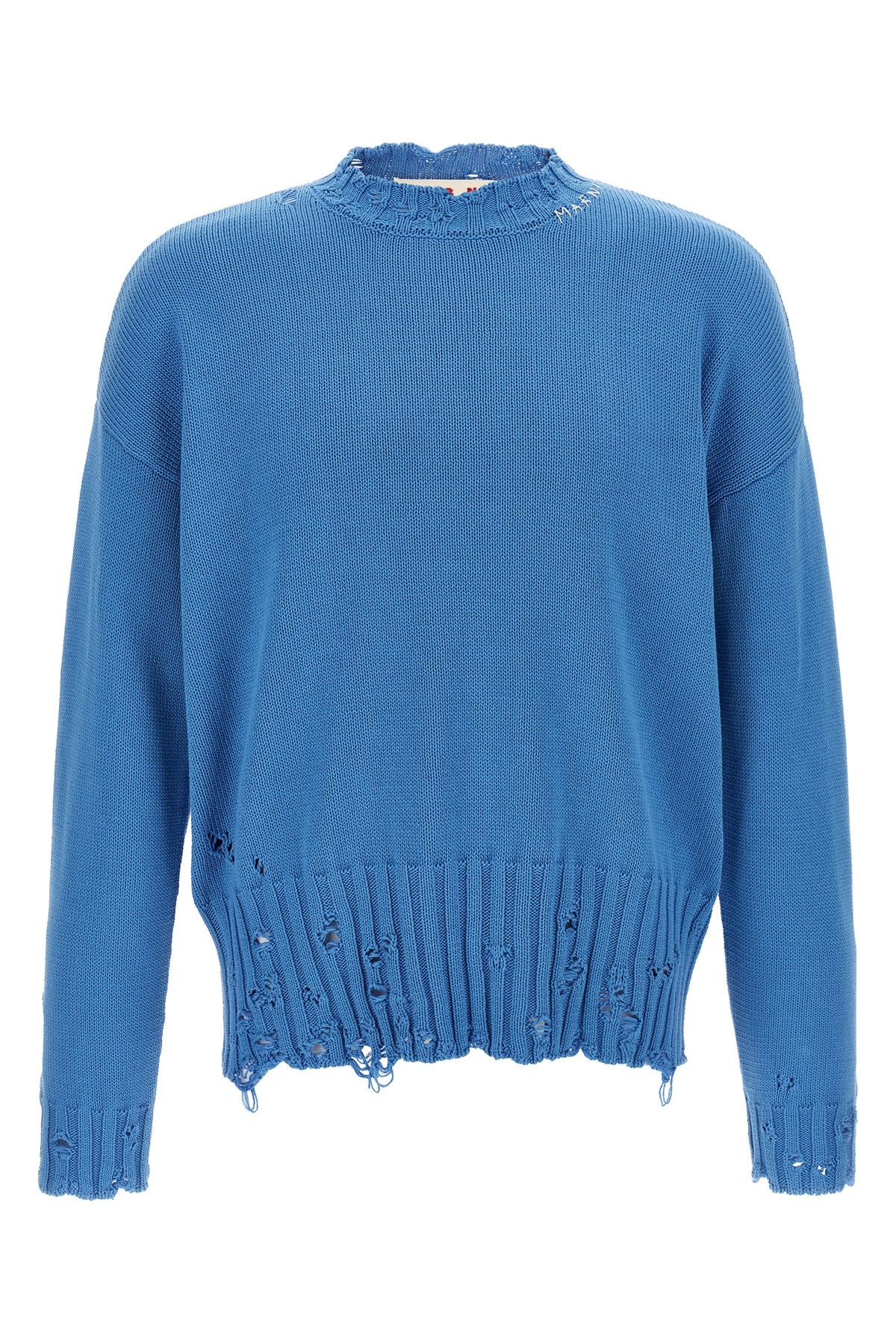 Marni Logo Embroidery Sweater Sweaters And Cardigans Blue