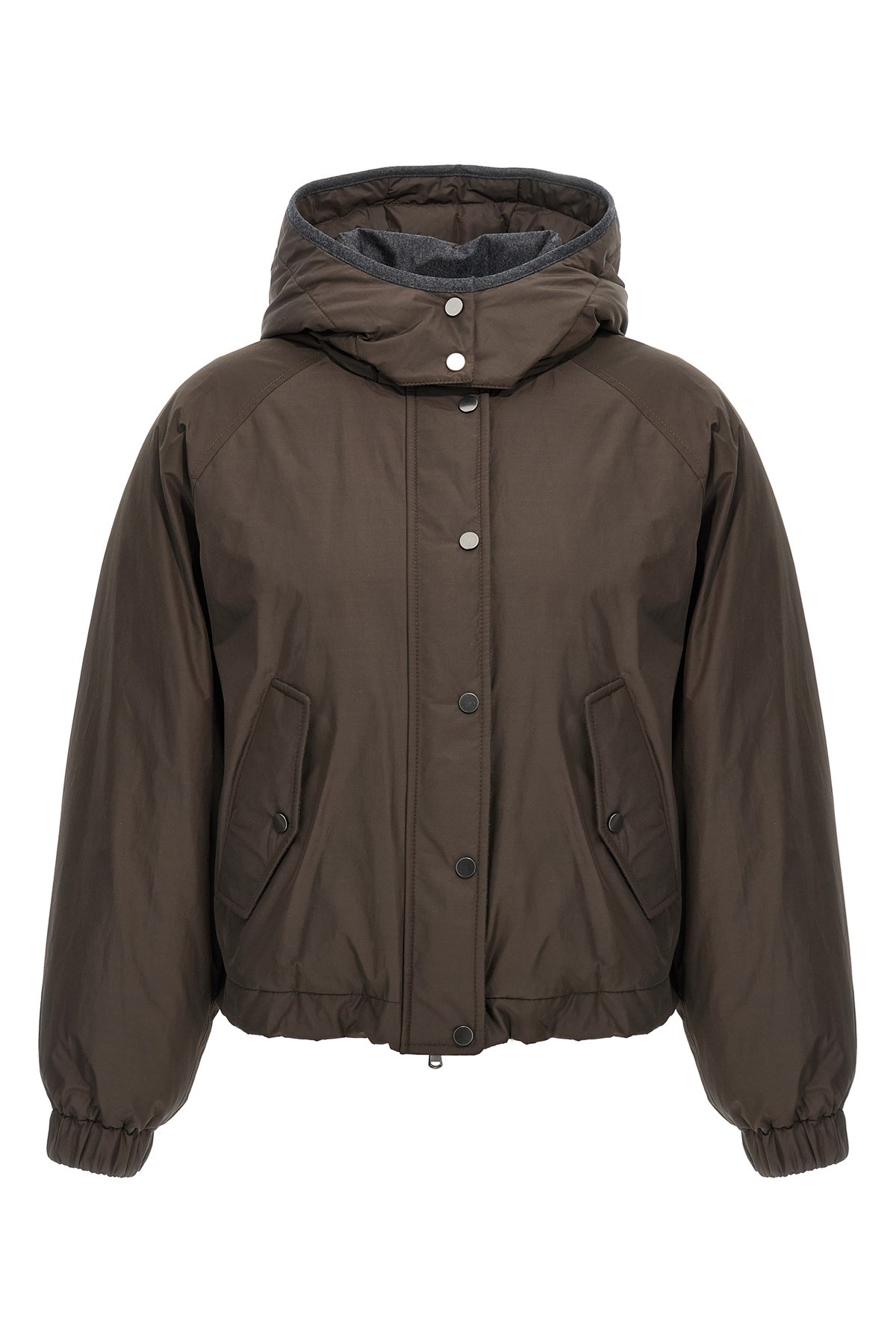 Shop Brunello Cucinelli Cropped Down Jacket