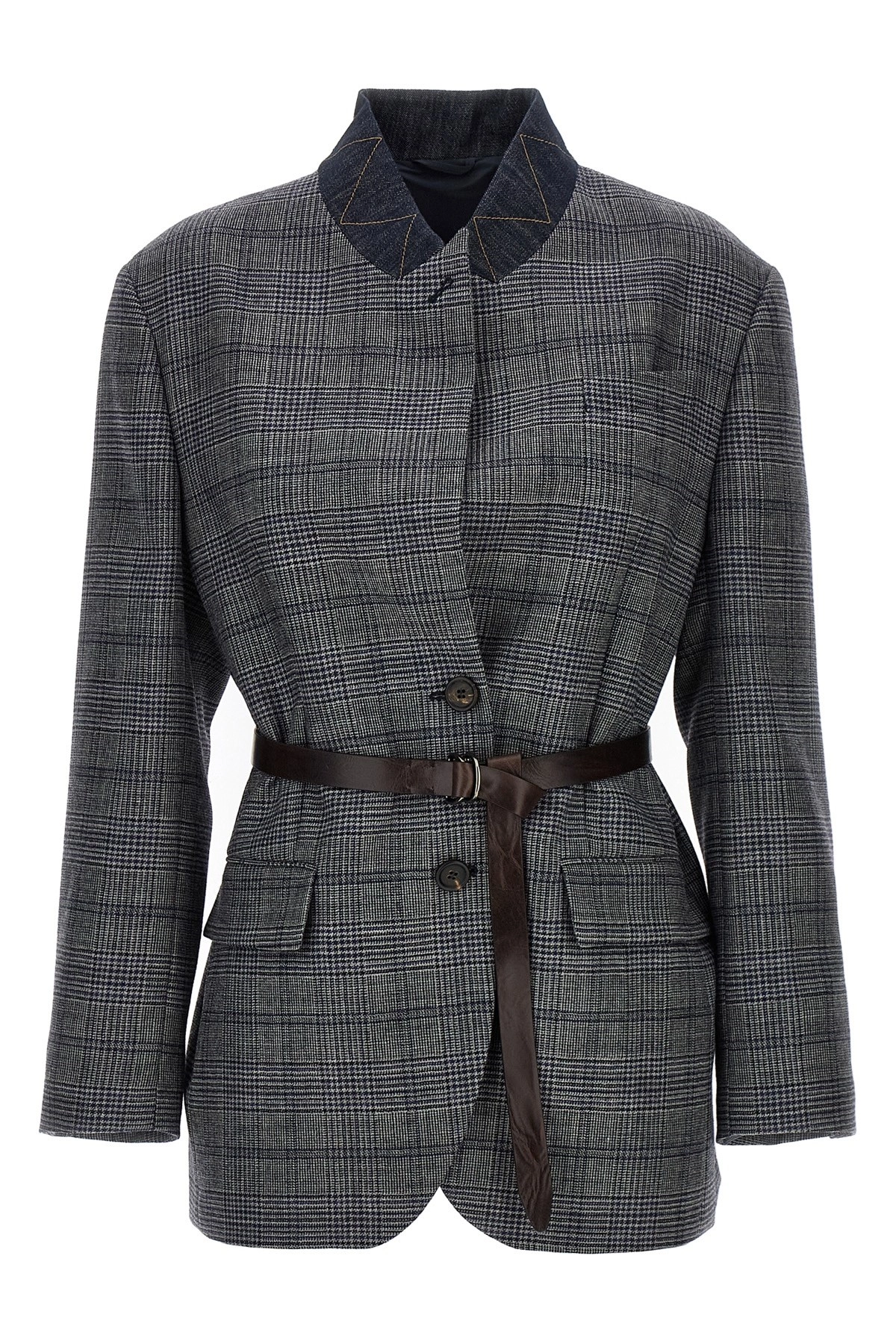 ジャケット BRUNELLO CUCINELLI Monile houndstooth blazer Brunello cucinelli Monile houndstooth blazer available on