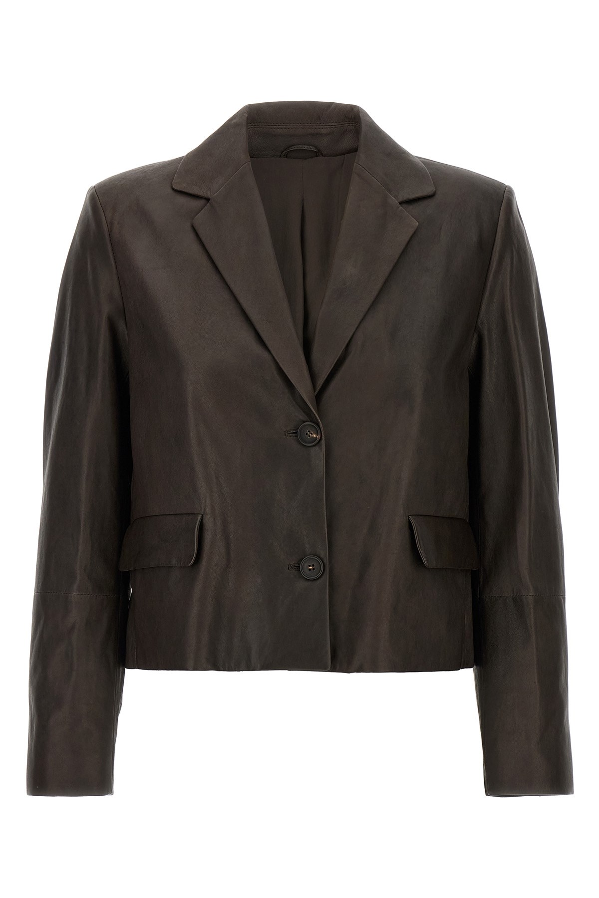 Brunello Cucinelli Blazer Nappa Monile Blazer And Suits Brown In Green
