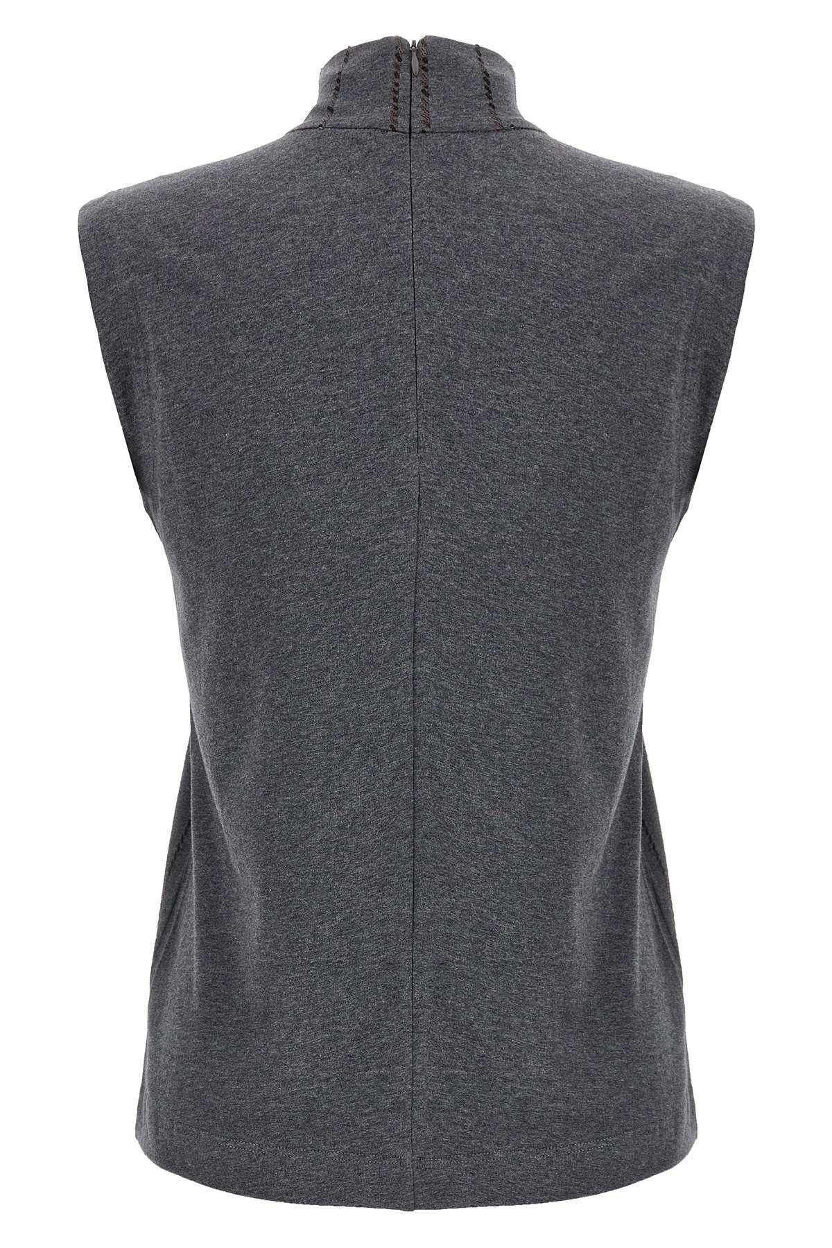 【関税＆送料込み】Brunello Cucinelli Micro Sequin T-Shirt $1695 Brunello Cucinelli Women's White Sequin Sheer Yoke T