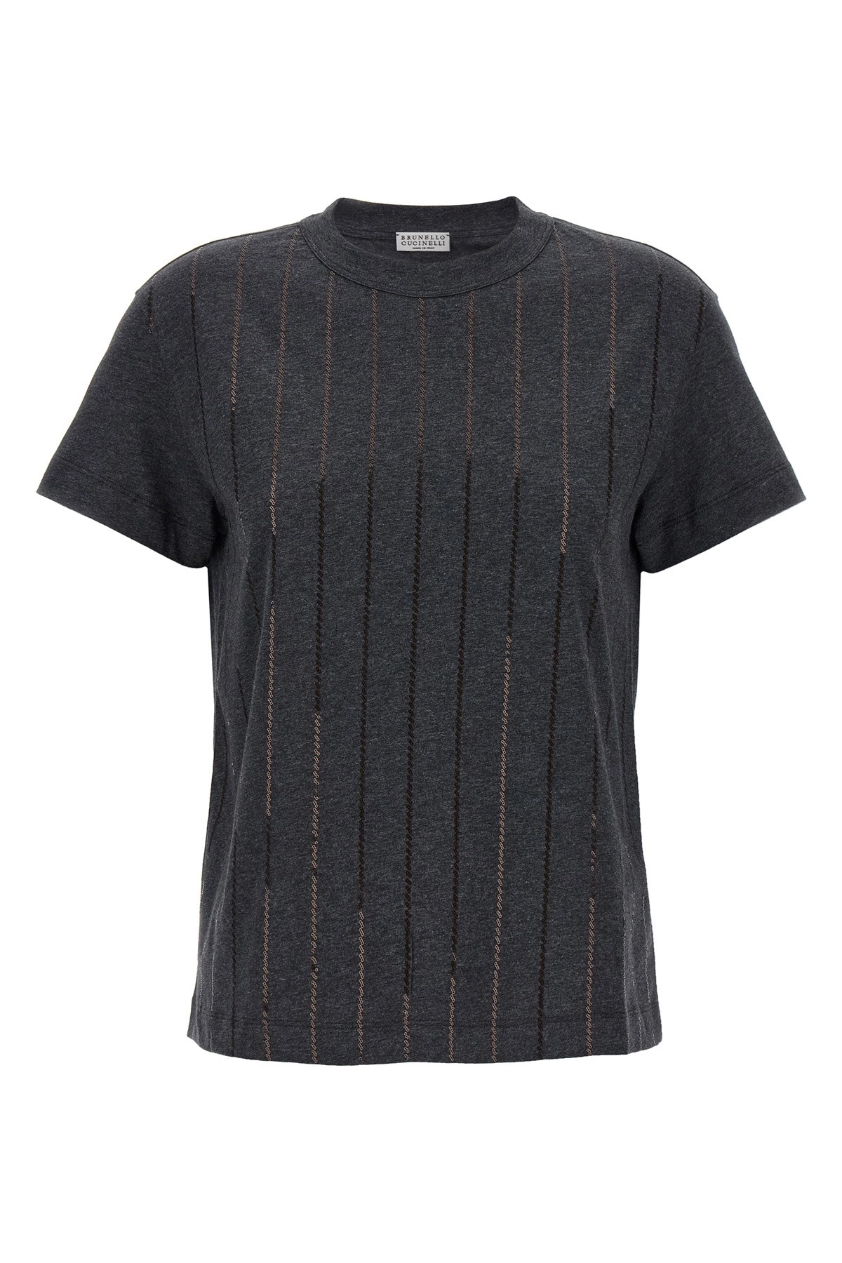 Tシャツ・カットソー BRUNELLO CUCINELLI Micro sequin t-shirt (MPT81SO800 C8127) Brunello cucinelli Micro sequin t-shirt available on julian