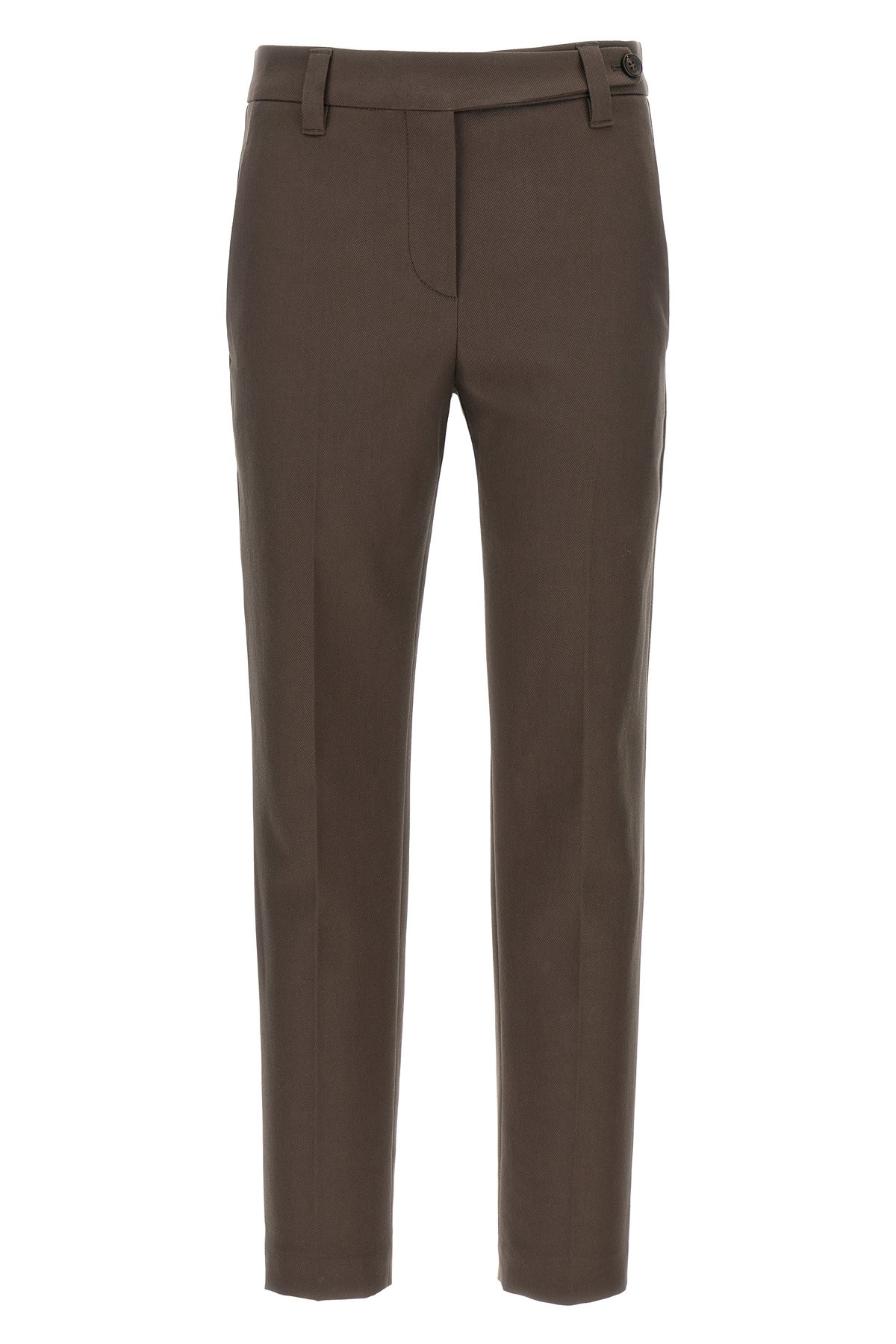 Brunello Cucinelli Cotton Pants With Button And Pockets