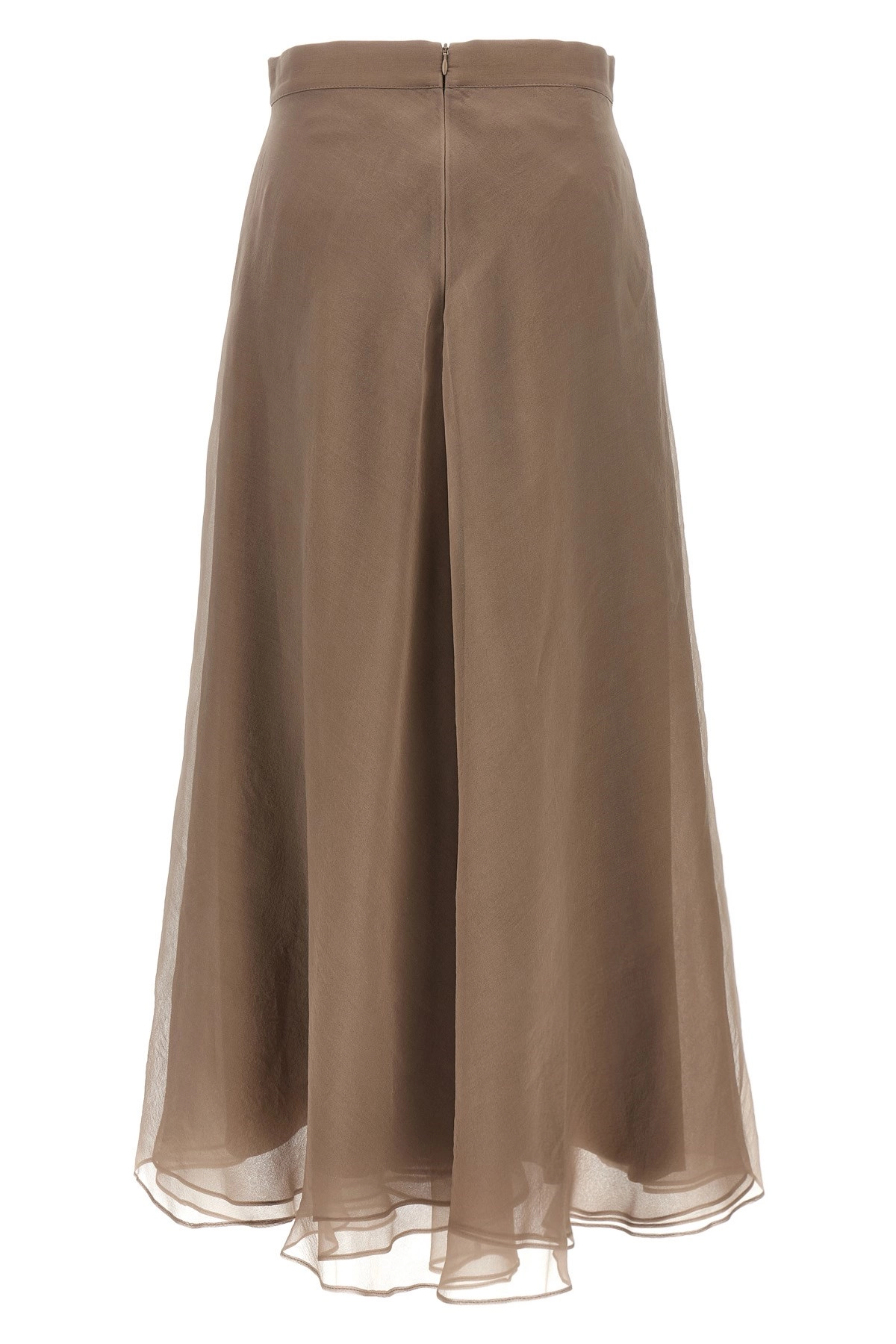 スカート Brunello Cucinelli Paneled Circle' Skirt Brunello Cucinelli - Abstract Animalier Silk Paneled Circle