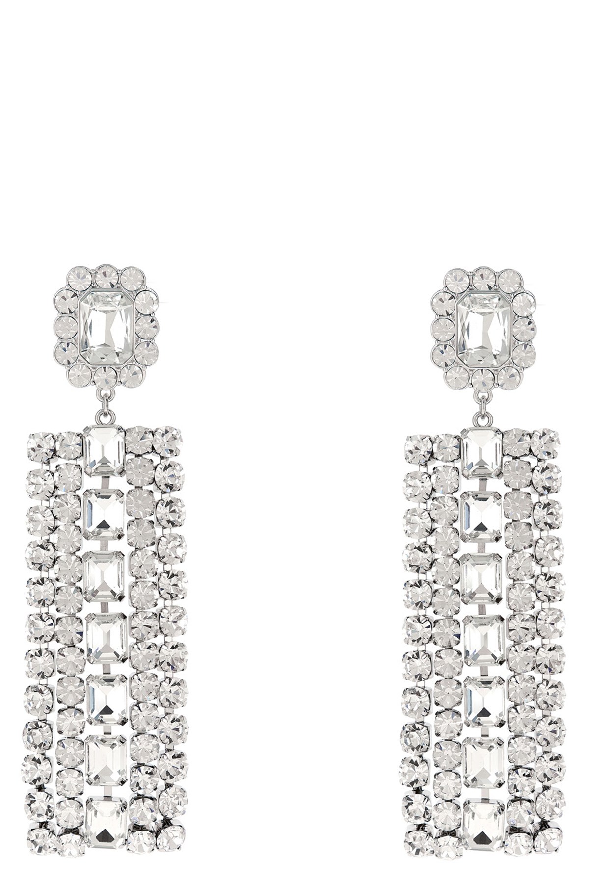 SELF-PORTRAIT SELF PORTRAIT 'MULTI CRYSTAL DROPLET' EARRINGS