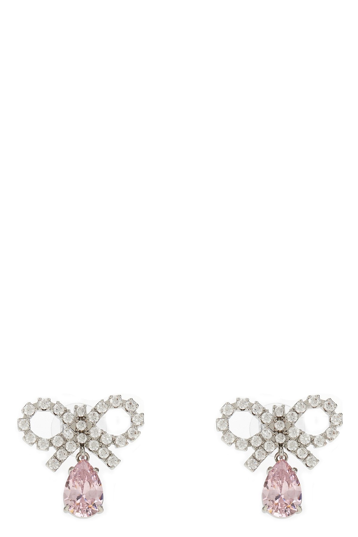 Shop Self-portrait Self Portrait 'micro Bow Pink Droplet' Earrings