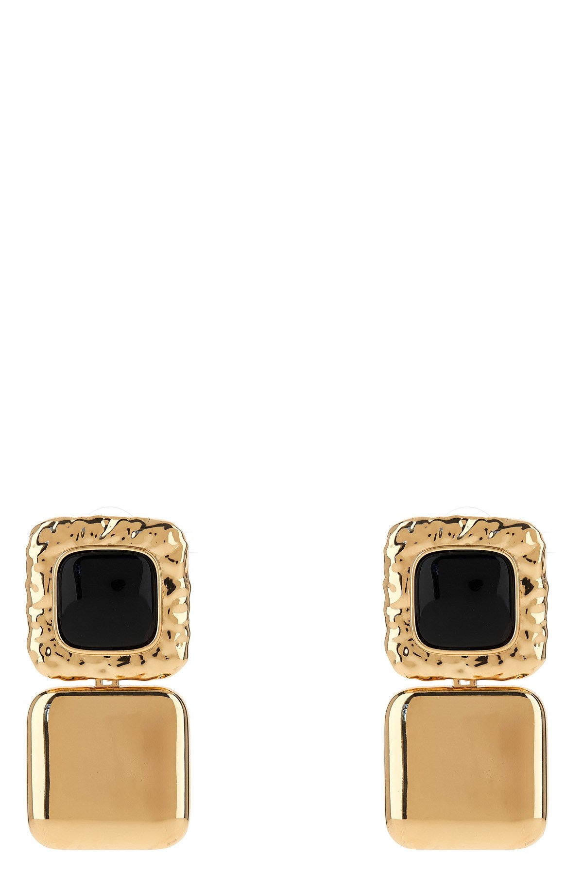 SELF-PORTRAIT SELF PORTRAIT 'MOTTLED GOLD BLACK TIERED' EARRINGS 