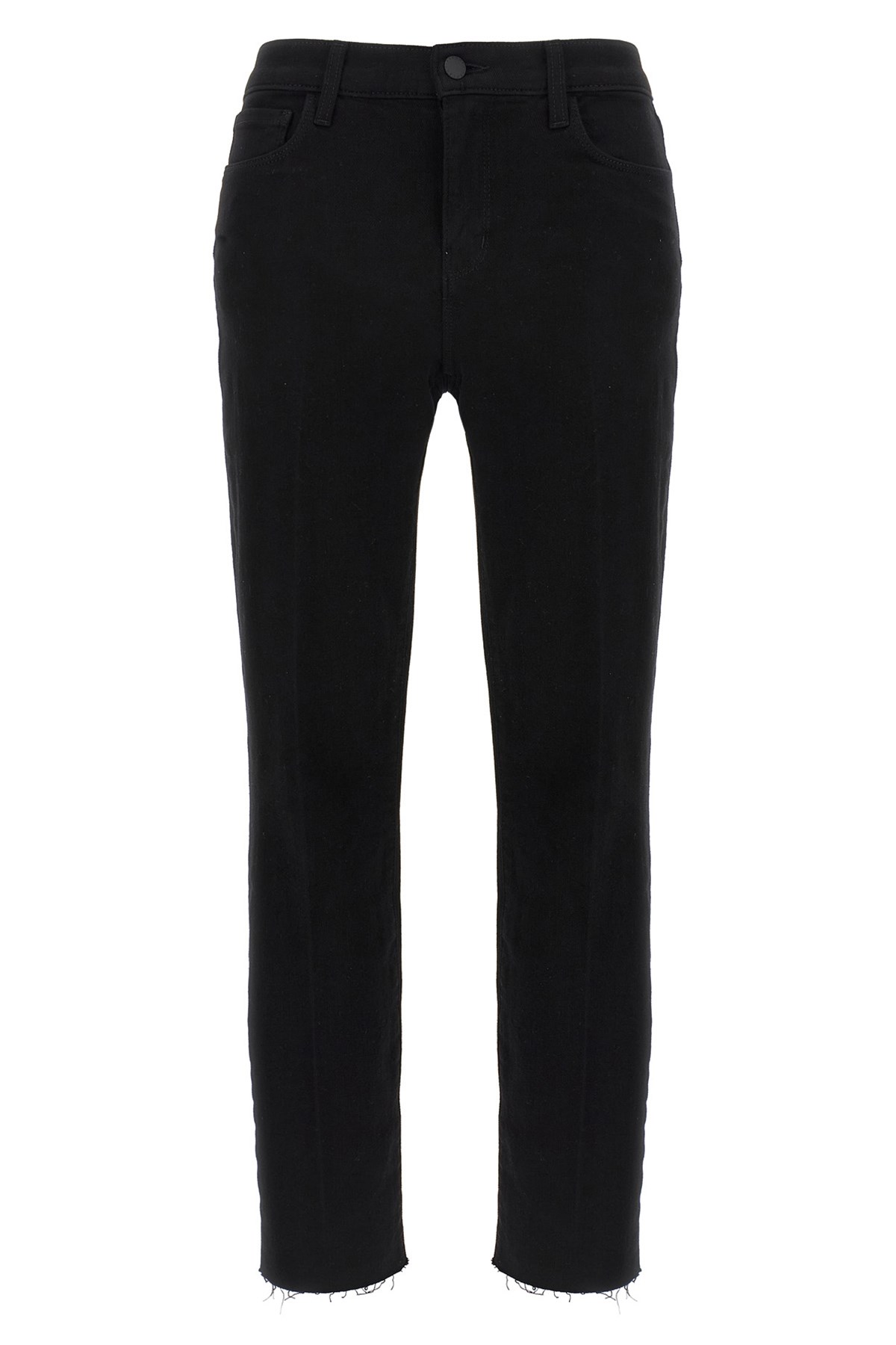 L Agence Sada Frayed Cropped High-rise Slim-leg Jeans