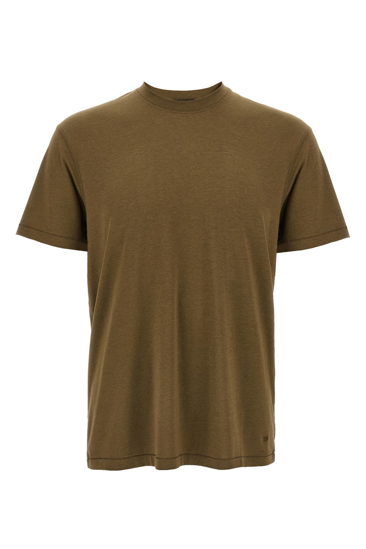 Tom Ford Brown Lyocell Cotton Crew T-shirt