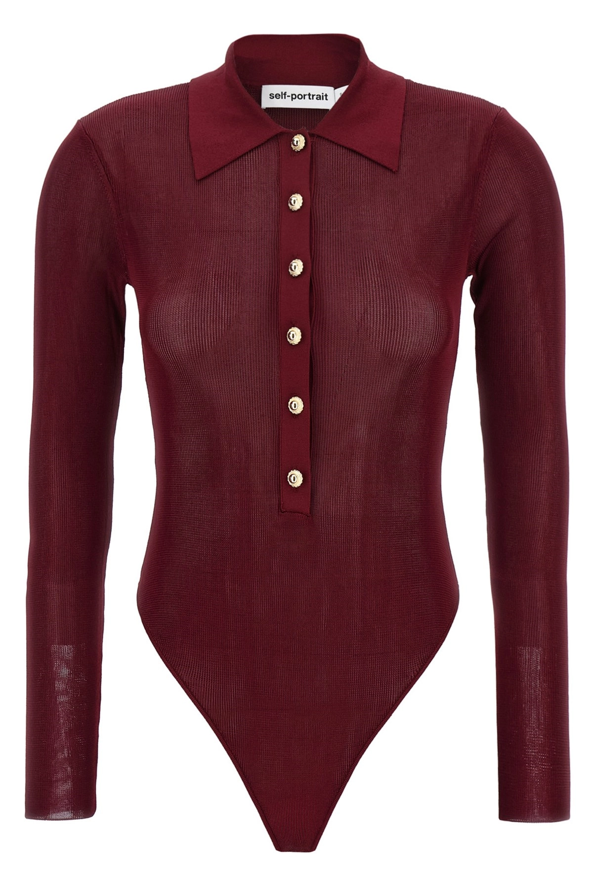 Self portrait Viscose knit bodysuit available on julian