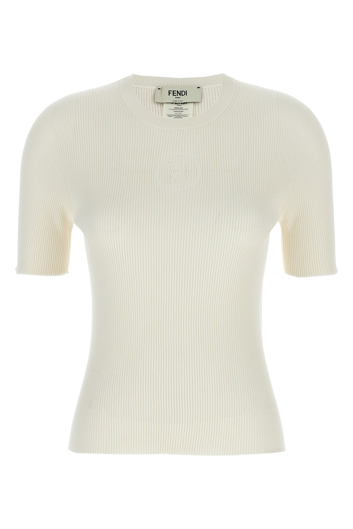 Fendi White Dvor Logo Sweater