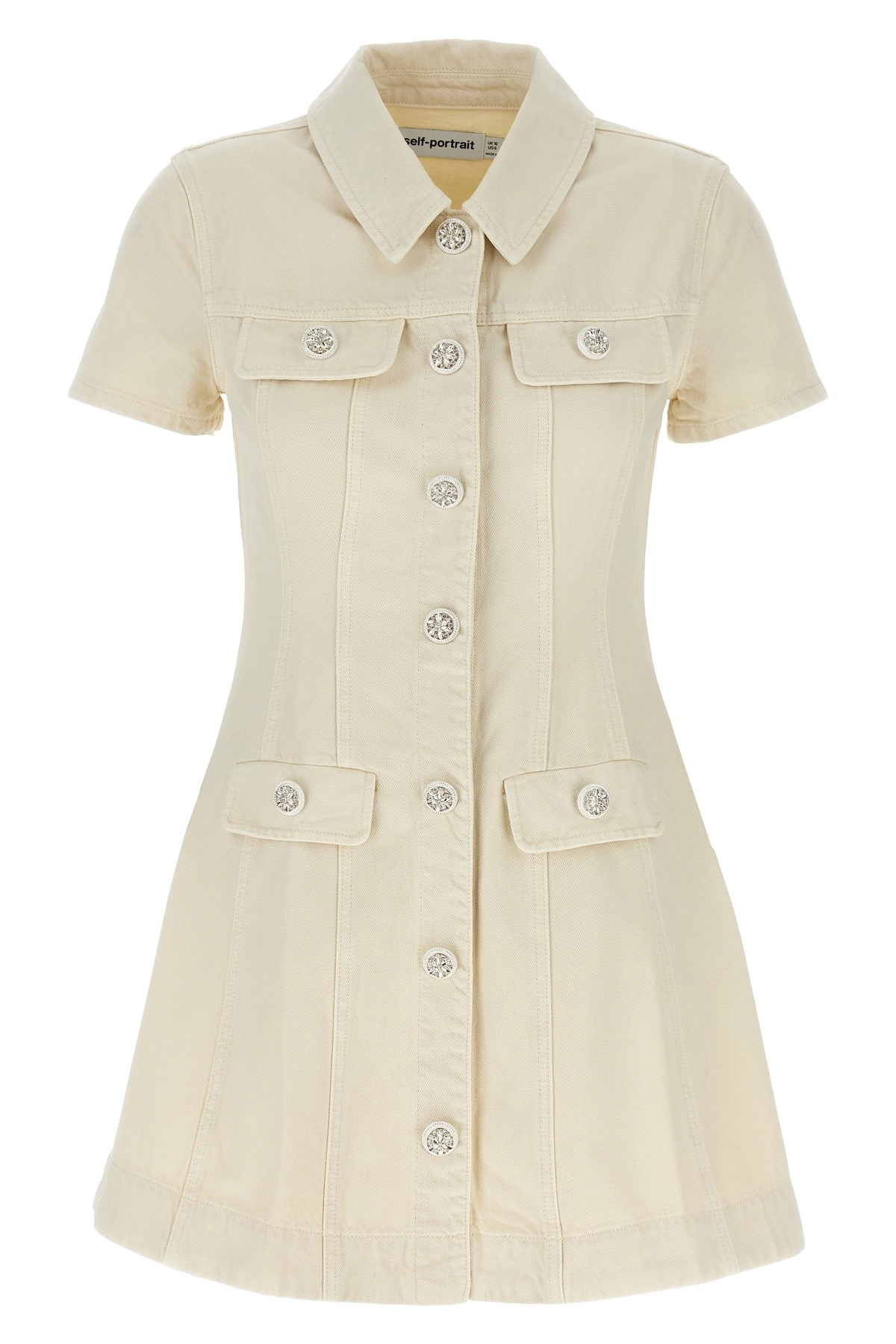 Self portrait 'cream collared denim mini' dress available on