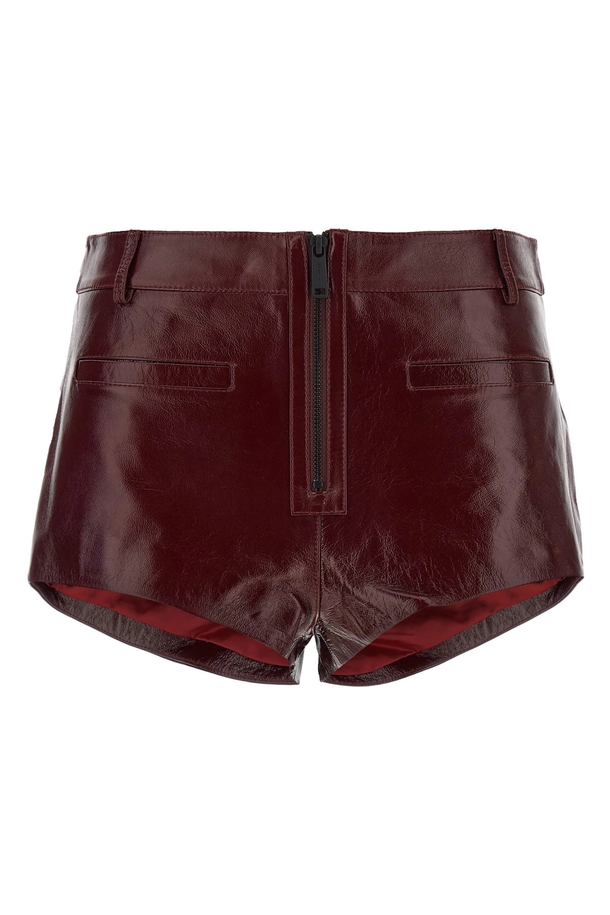 ショートパンツ SELF PORTRAIT Craque leather shorts (PF25091PBU BURGUNDY) Self portrait Craqué leather shorts available on julian