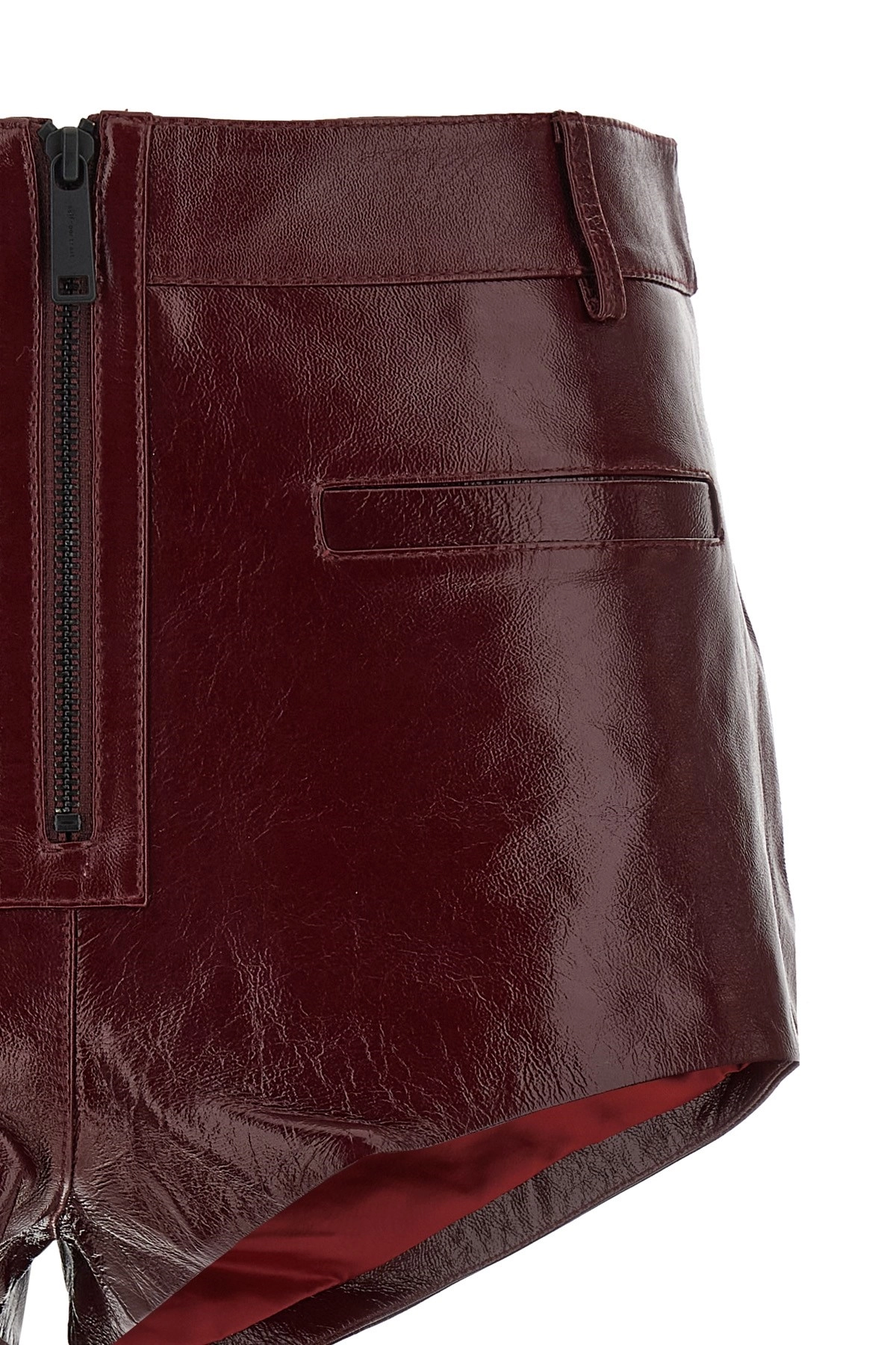 Self portrait Craqué leather shorts available on julian