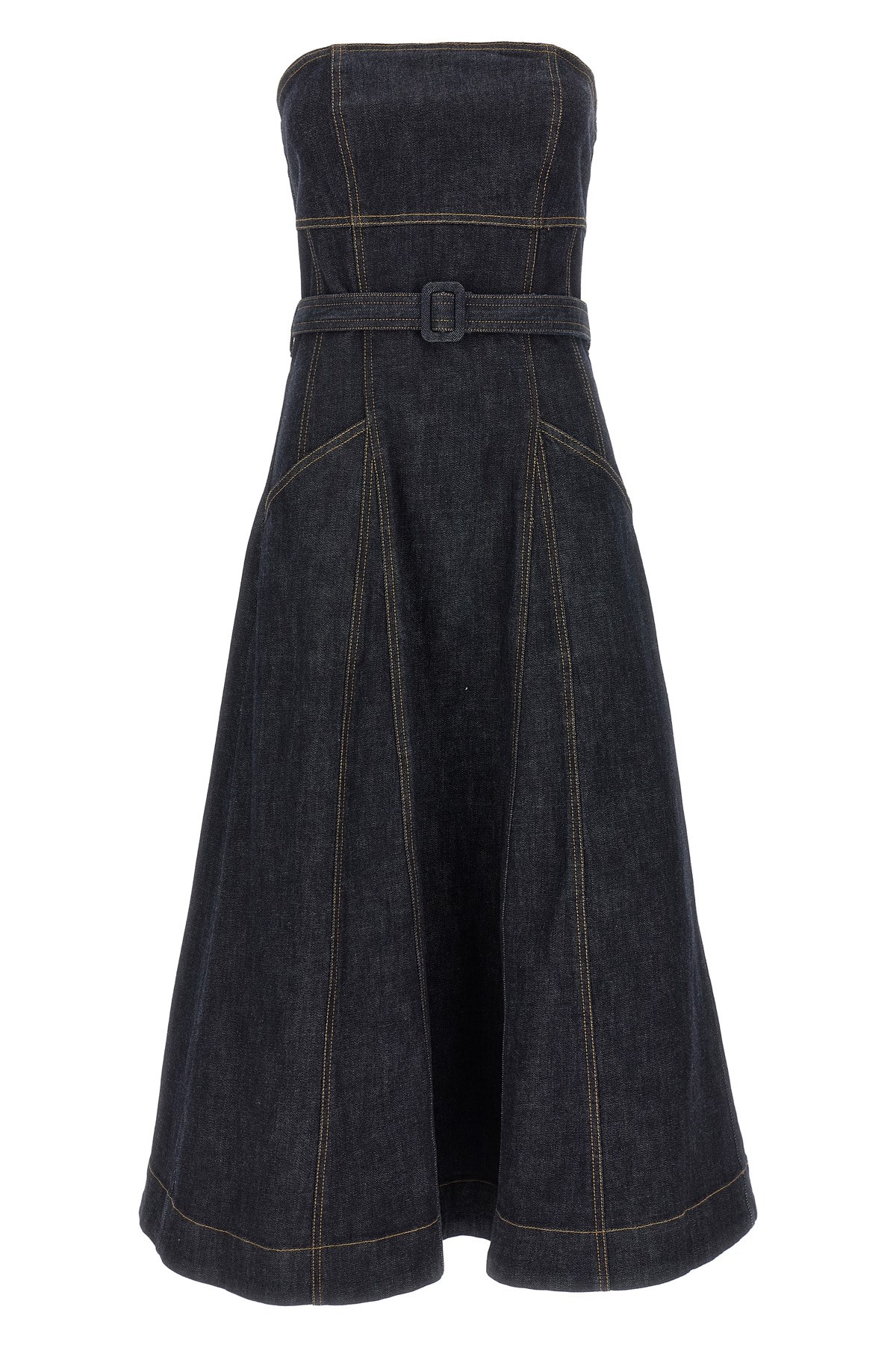 Self-portrait Self Portrait 'indigo Denim Bandeau Midi Dress' Dress