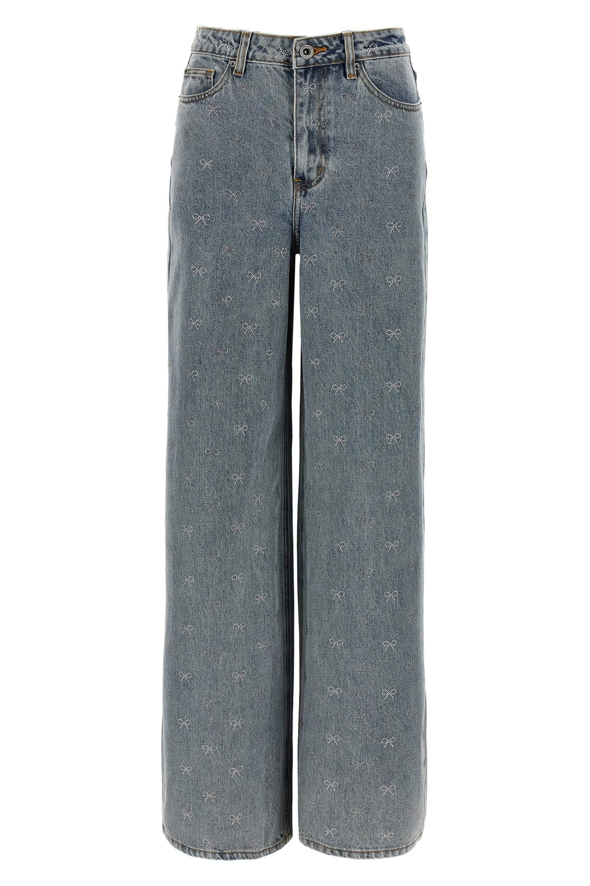 デニム・ジーパン SELF PORTRAIT 'Light Blue Diamante Bow' jeans Light Blue Diamante Bow Jeans – self-portrait-US