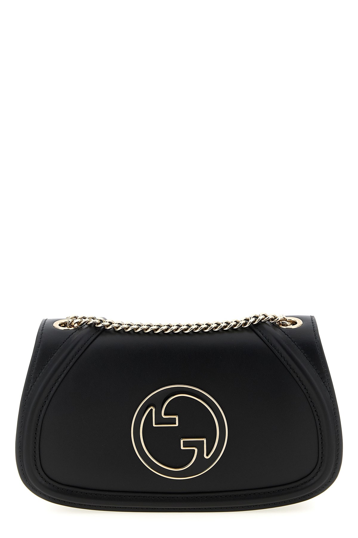Gucci Blondie Medium Leather Shoulder Bag In Black
