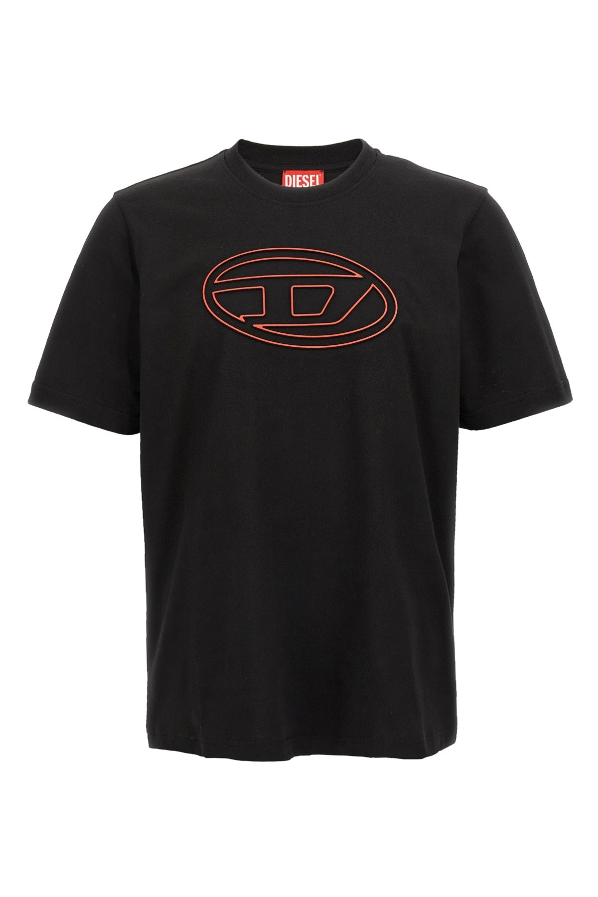 DIESEL T-Adjust-Bigoval Tシャツ T-ADJUST-BIGOVAL T-shirt with embossed Oval D｜ホワイト