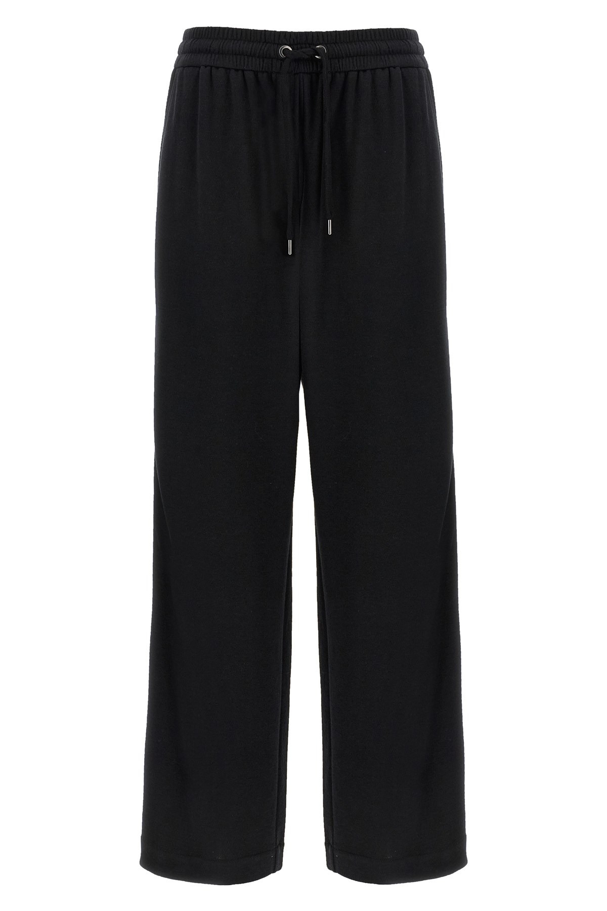 Brunello Cucinelli Shiny Trims Joggers With Back And Side Pockets In Black