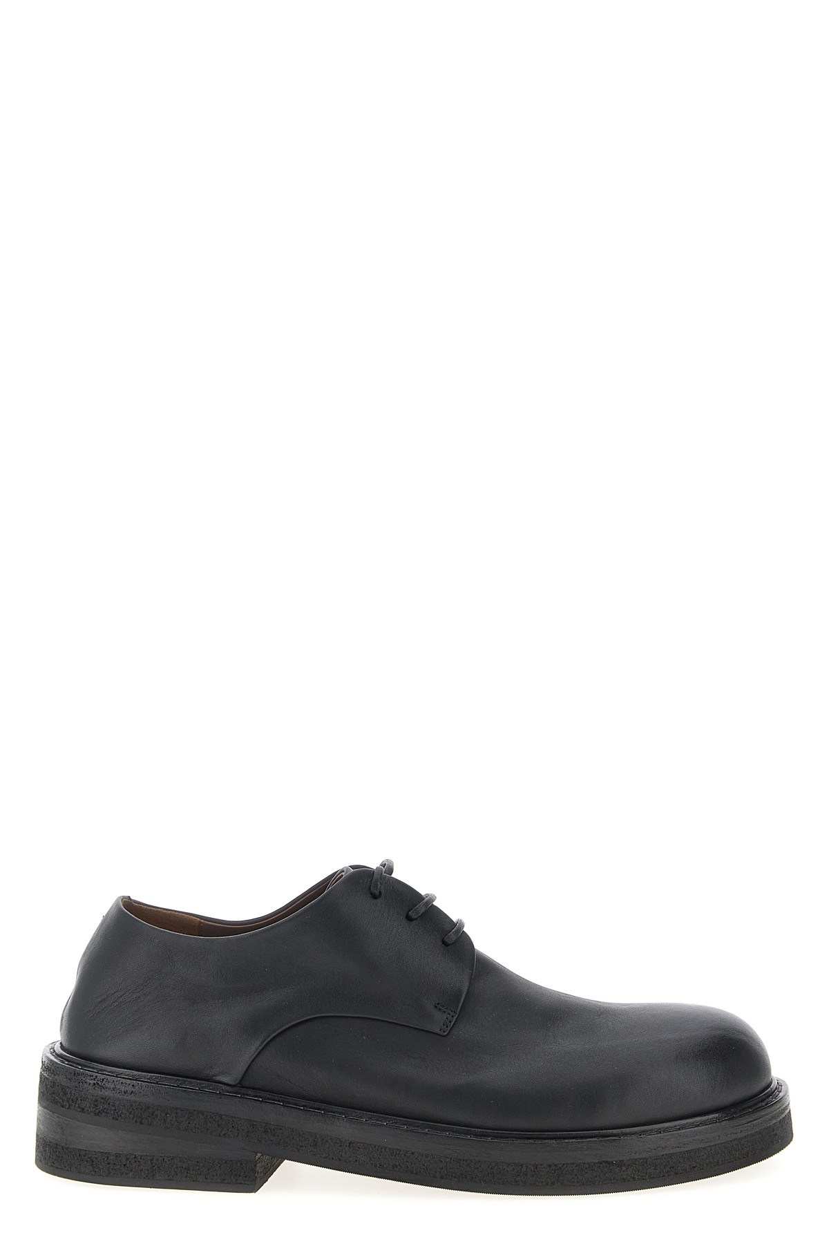 Marsèll Lace-up Chunky Sole Round Toe Shoes In Black