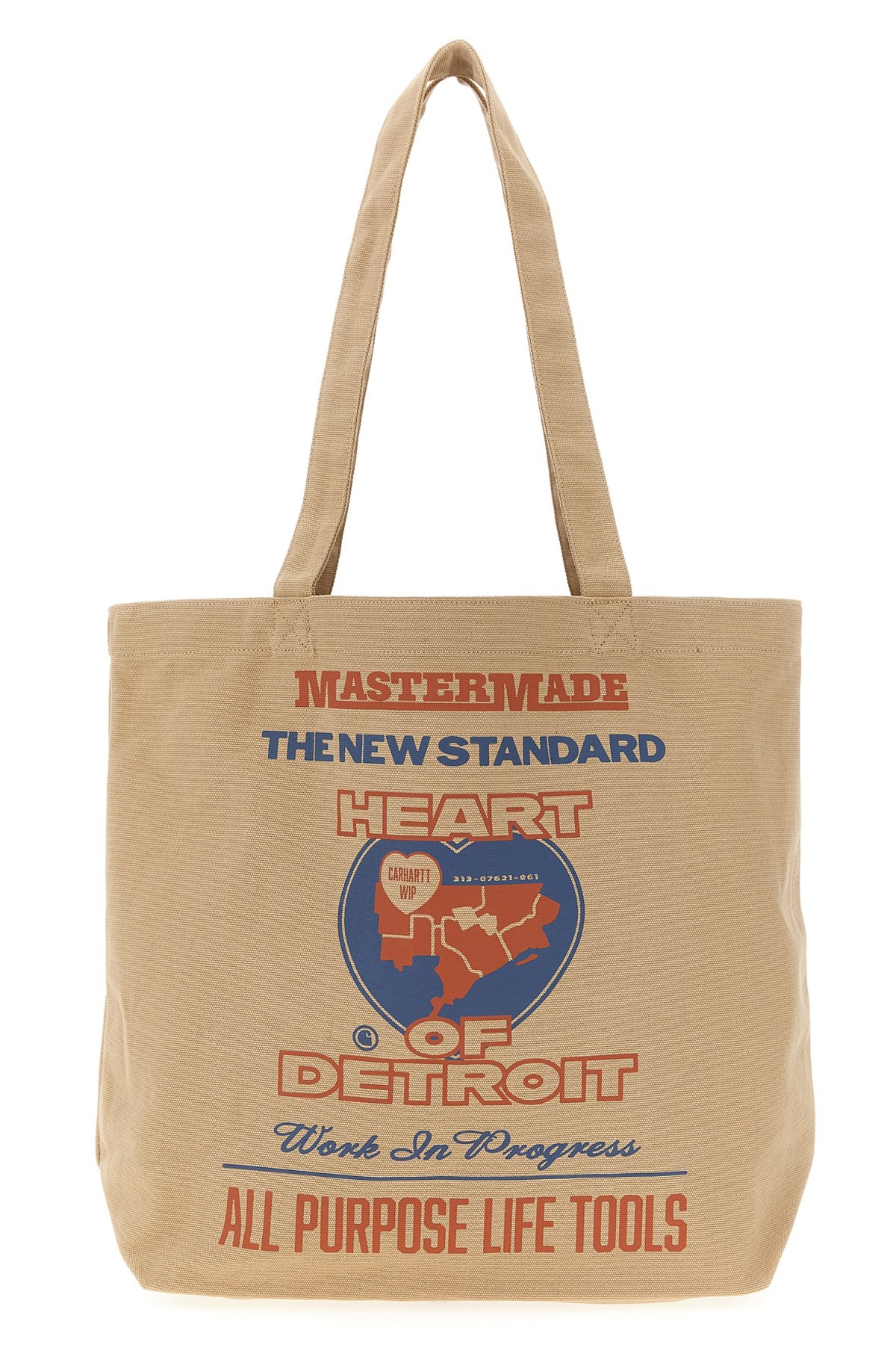 Carhartt 'canvas Graphic Tote' Shopping Bag In Sand