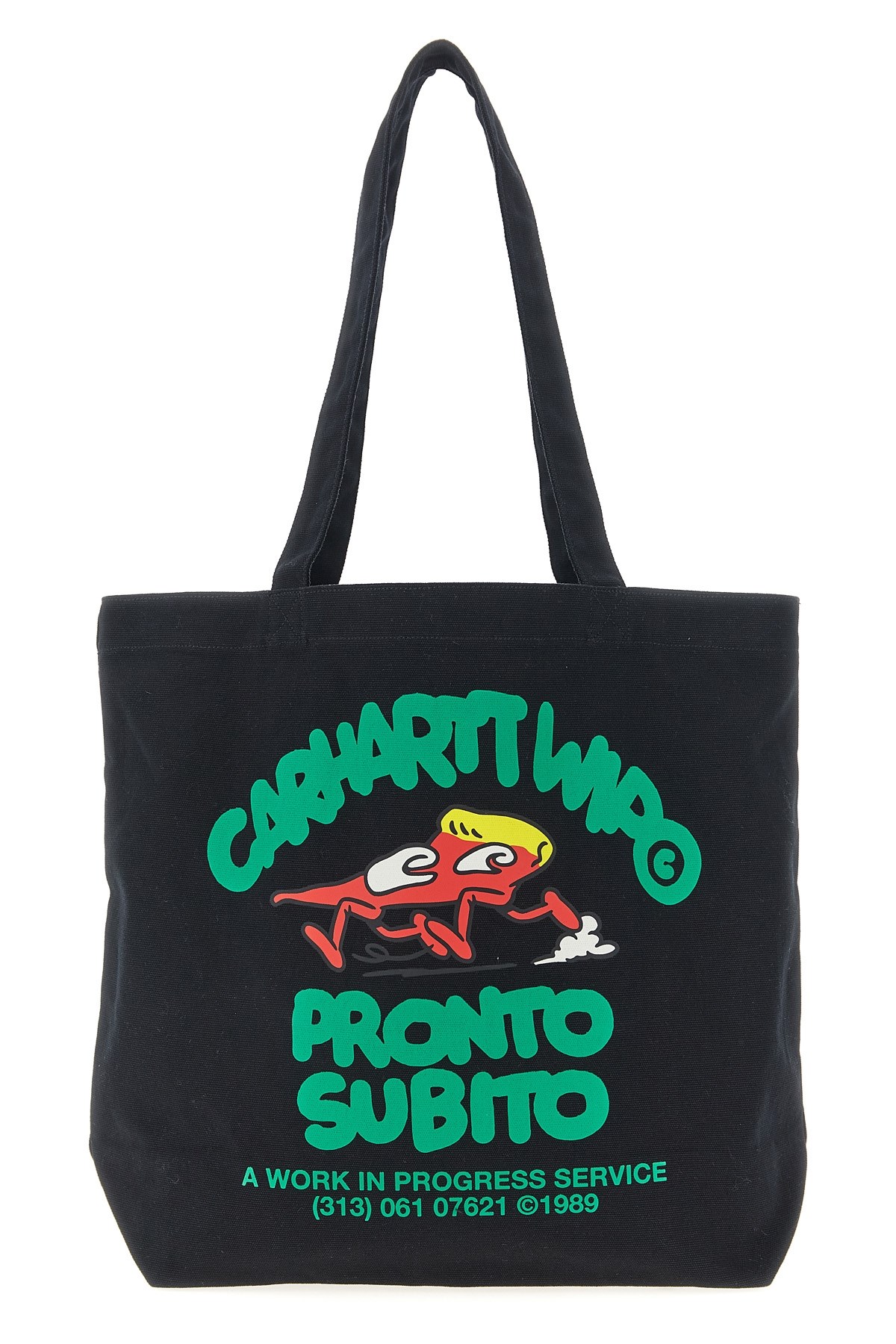 Carhartt 'canvas Graphic Tote' Shopping Bag In Black