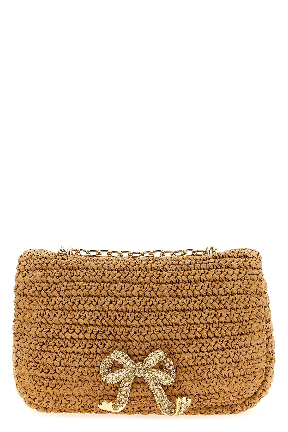 Self portrait 'raffia bow charm' shoulder bag available on