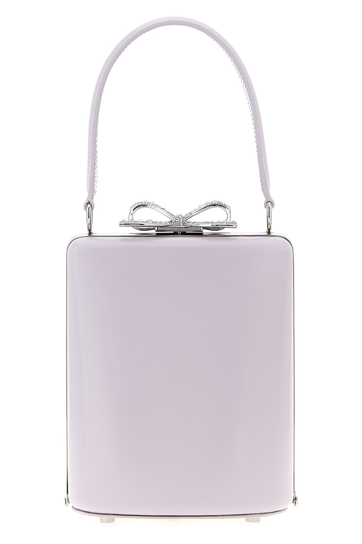Self-portrait 'lilac Leather Mini Bow' Handbag In Purple