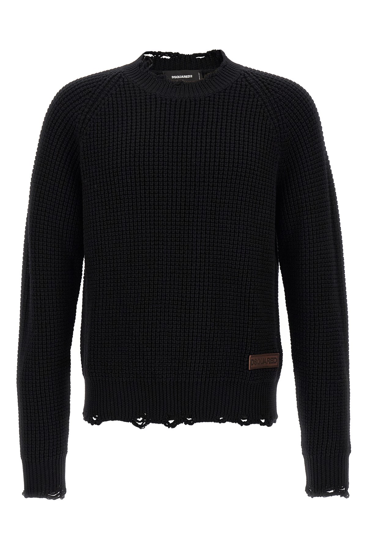 Dsquared2 Man Sweater Midnight Blue Size Xl Wool In Black