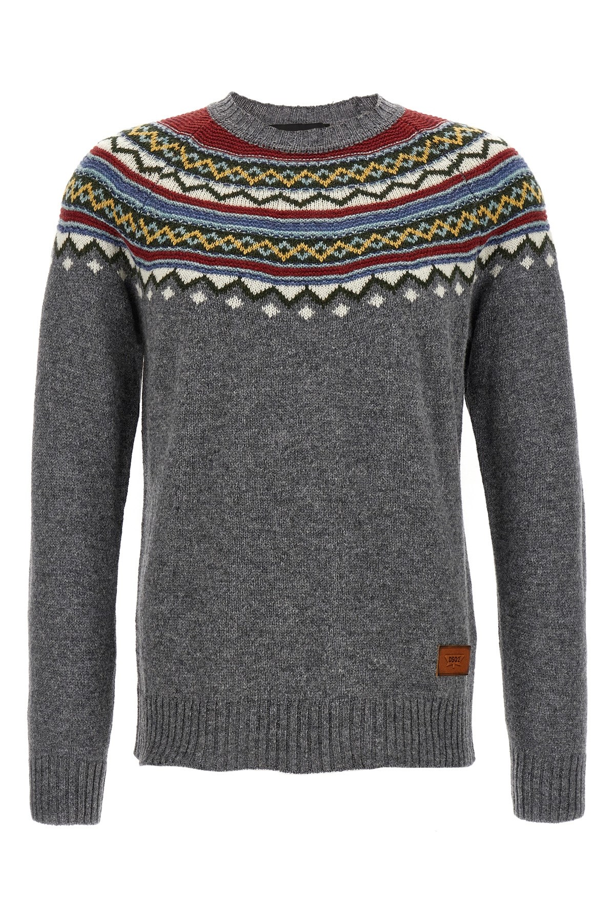 Dsquared2 Intarsia Sweater Sweaters And Cardigans Multicolor In Multi
