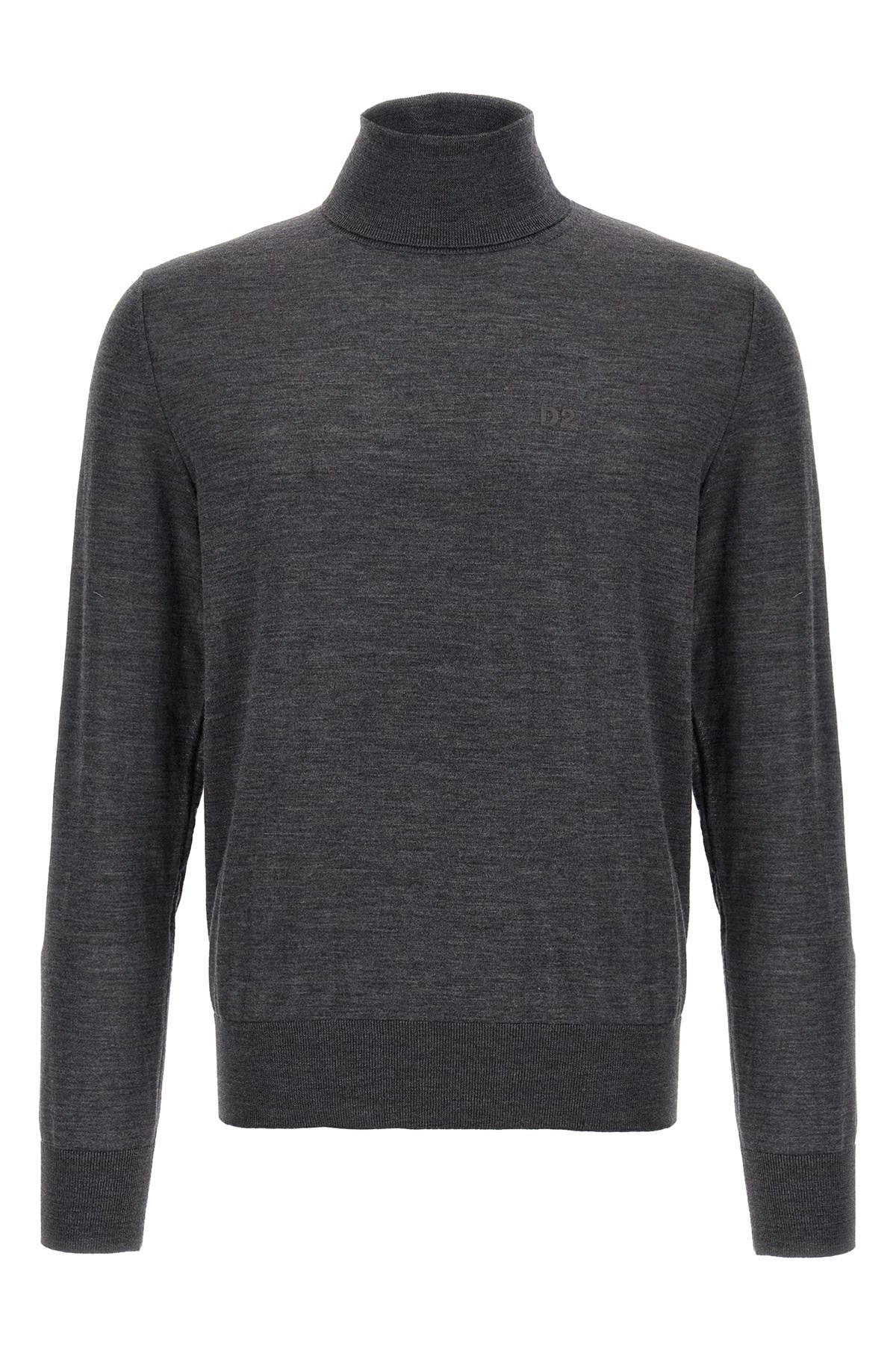 Dsquared2 D2 Turtleneck Sweater In Gray