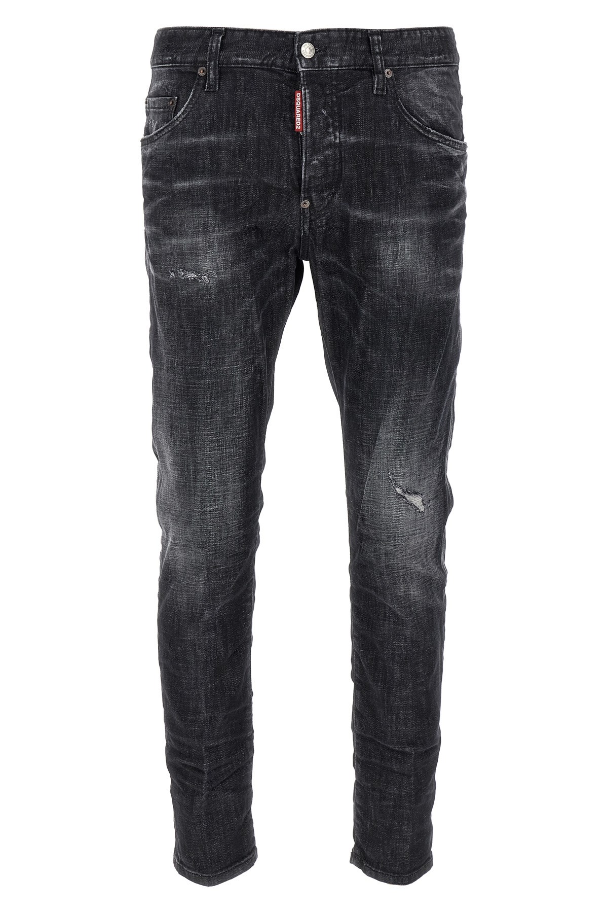 Dsquared2 Skater Jean Distressed Faded Effect In Black