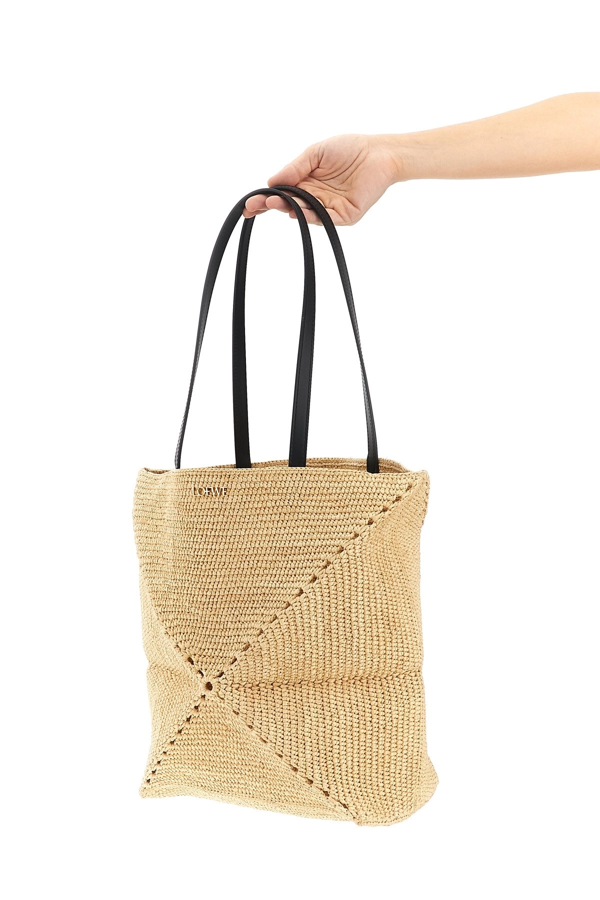 ☆Outlet直営店☆【LOEWE】PUZZLE FOLD MEDIUM TOTE BICOLOR BAG Loewe Puzzle Fold Medium Tote Bag in Shiny Bicolor Leather