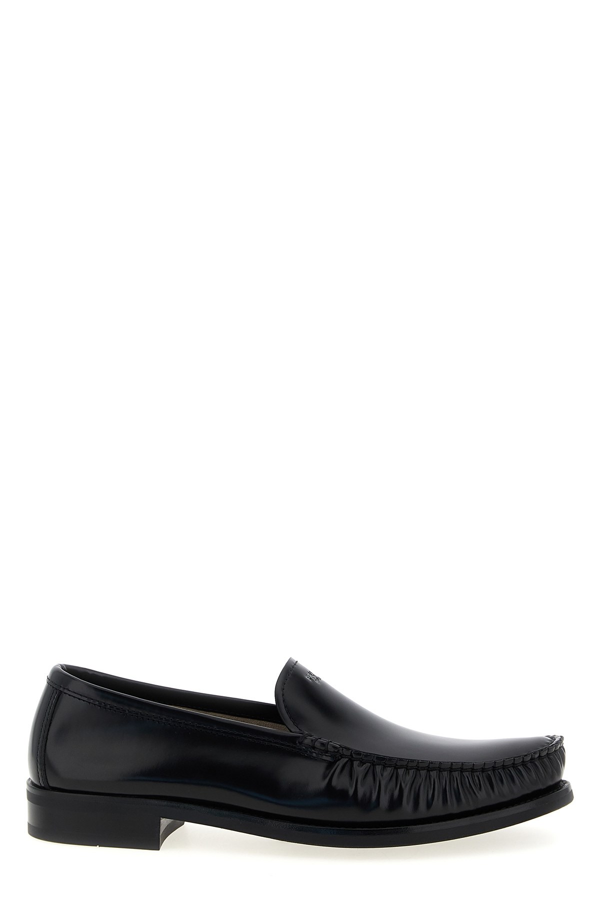 Prada Leather Loafers In Black