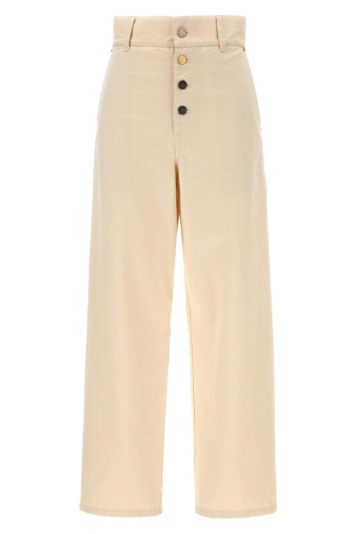Moschino Trousers With Belt Loops And Pockets In Gold