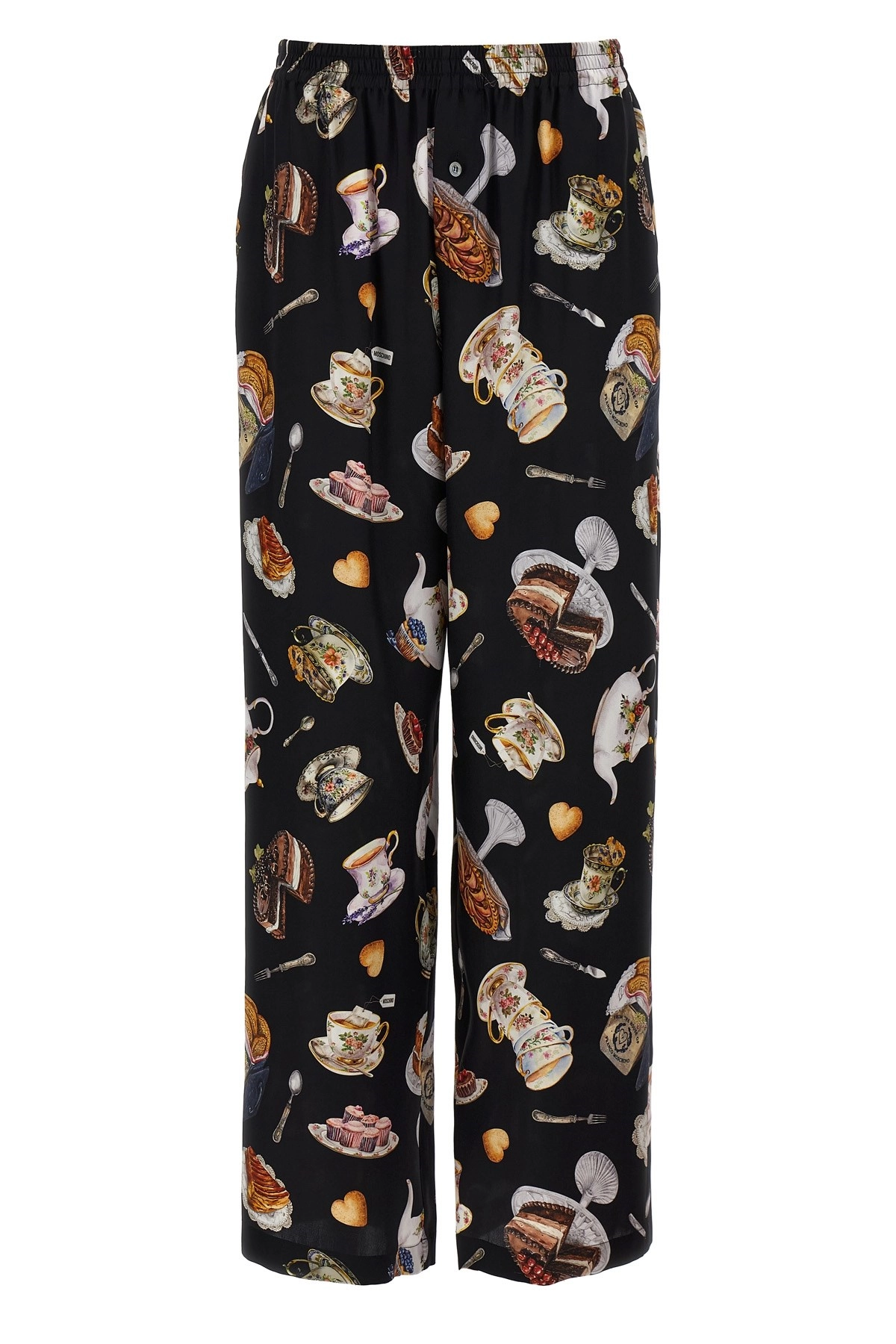 パンツ Moschino FW25 'Tea time' print pants (A03285559 1555) Moschino 'tea time' print pants available on julian-fashion