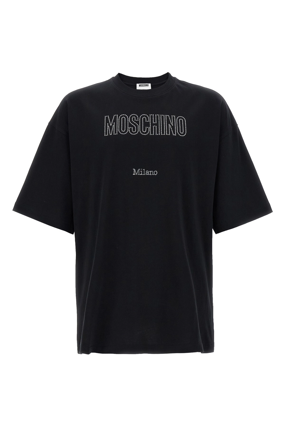 Tシャツ・カットソー Moschino FW25 Rhinestone logo T-shirt (V07105241 1555) Moschino Rhinestone logo t-shirt available on julian-fashion