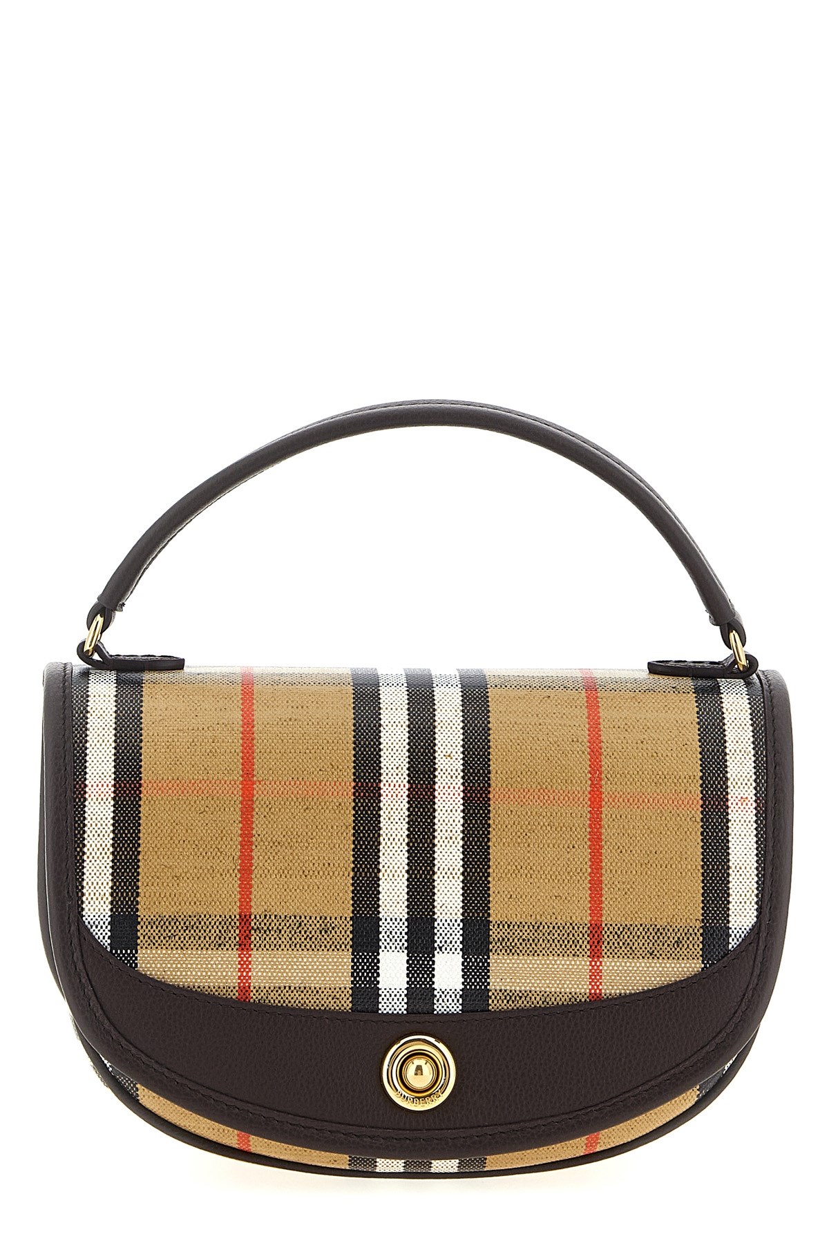 Burberry Check Motif Crossbody Handbag With Removable Strap In Multi