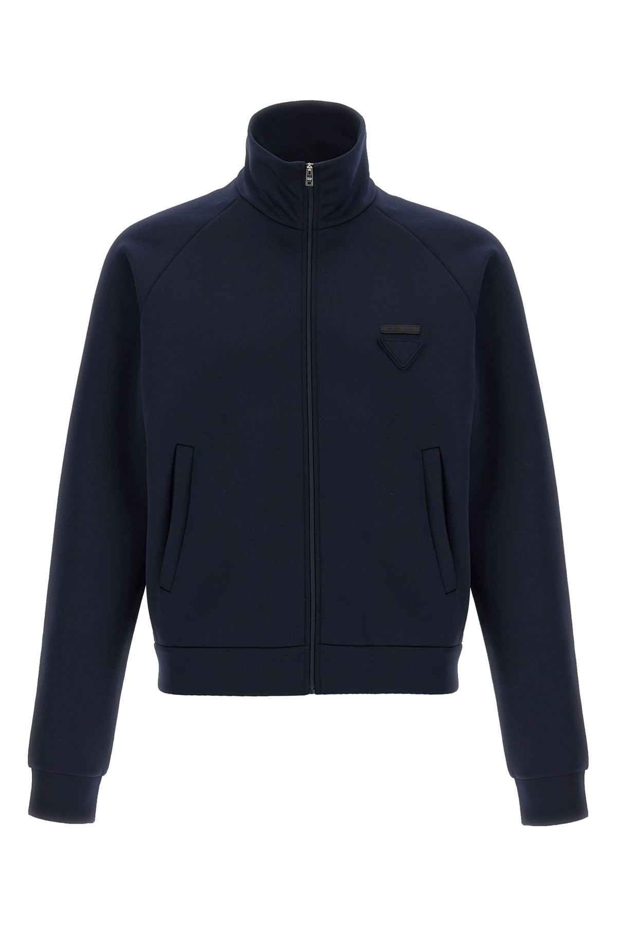 Prada Tech Fabric Sweatshirt In Blue